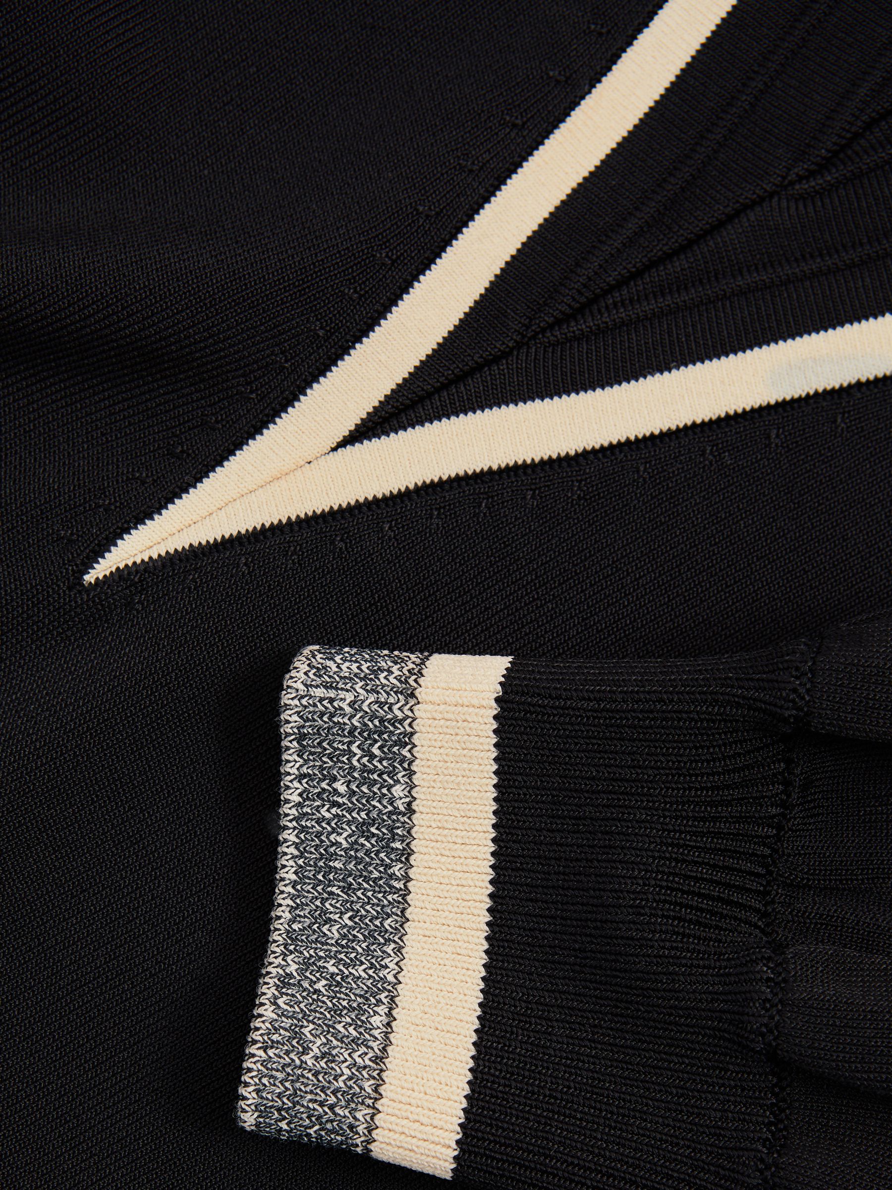 Faith Black/Cream Contrast Trim V-Neck Jumper - image 5
