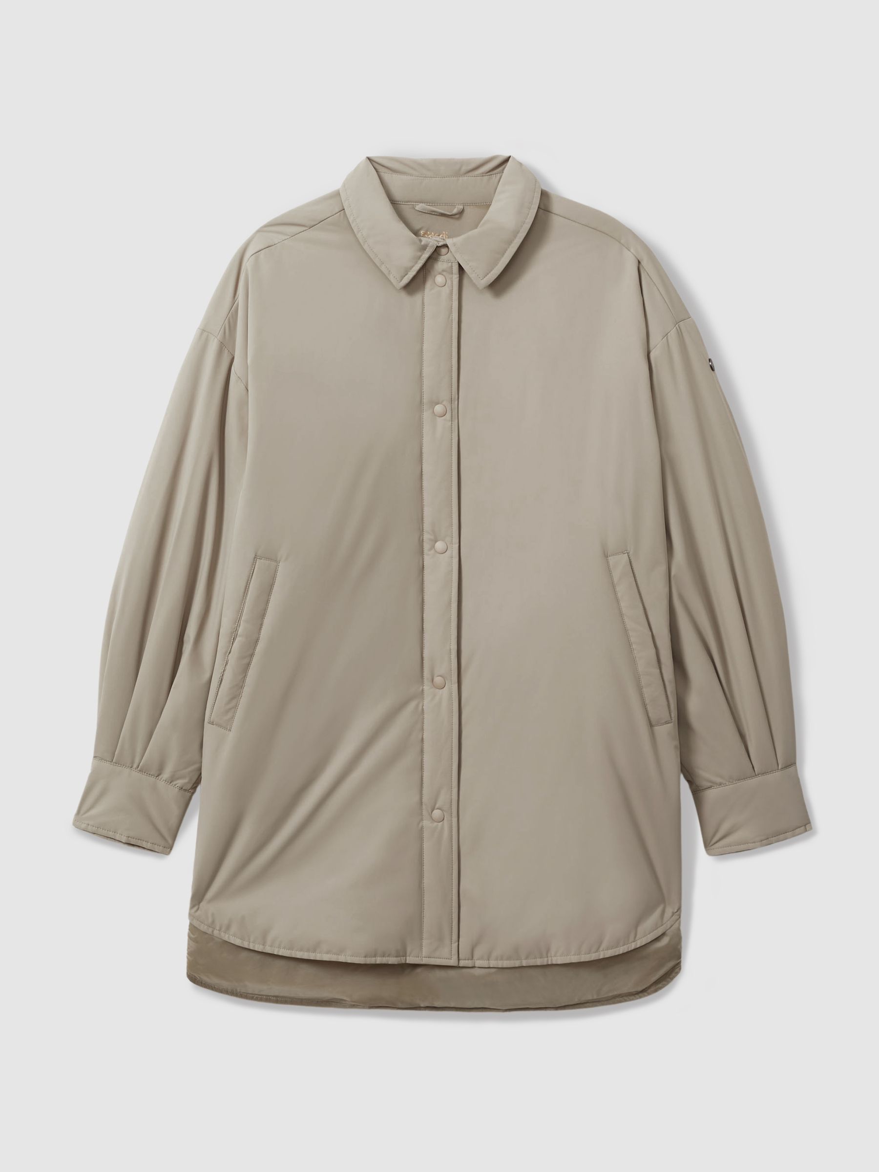 Scandinavian Edition Padded Shirt Jacket in Khaki - Image 1 of 6