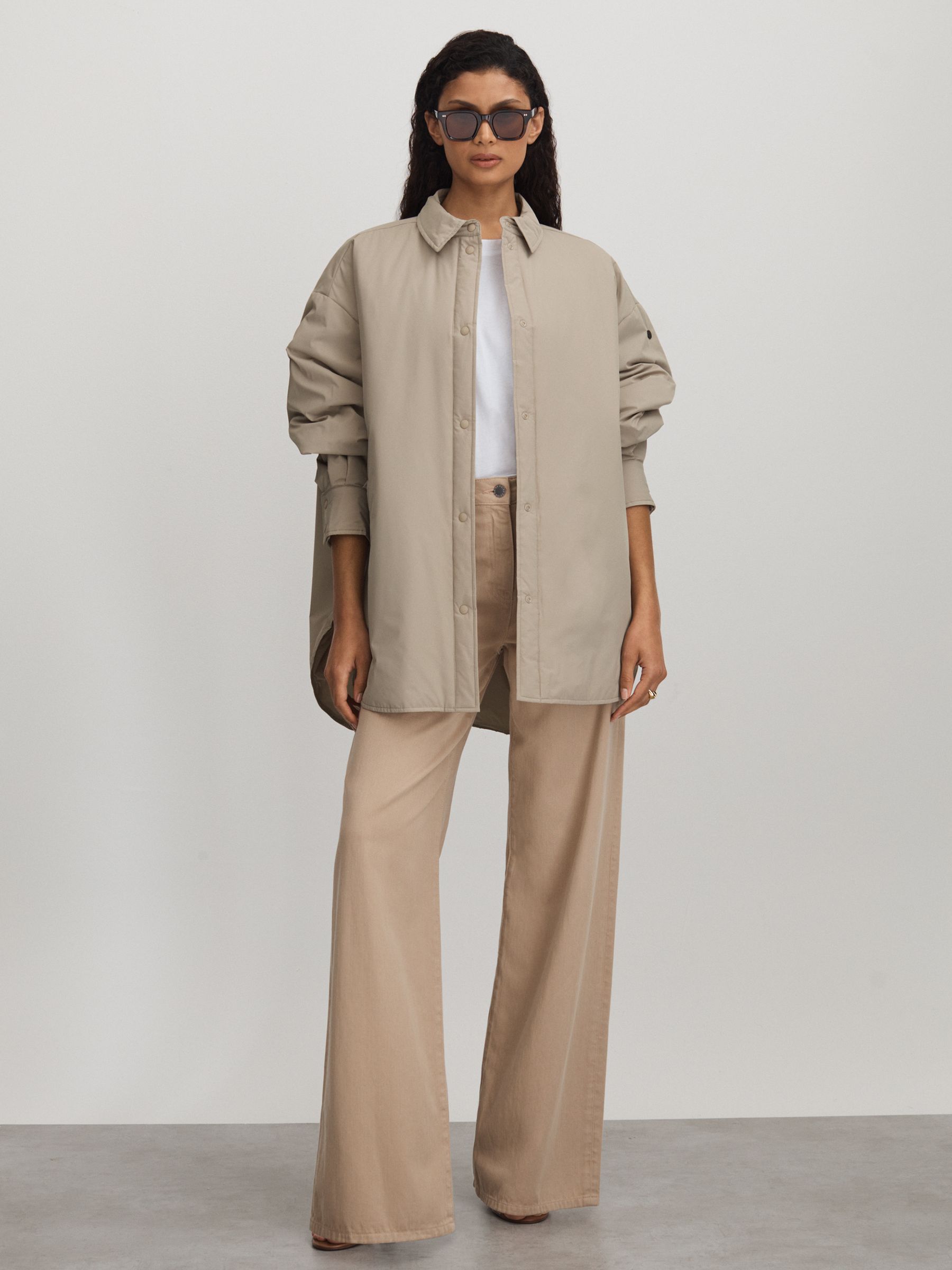 Scandinavian Edition Padded Shirt Jacket in Khaki - Image 3 of 6