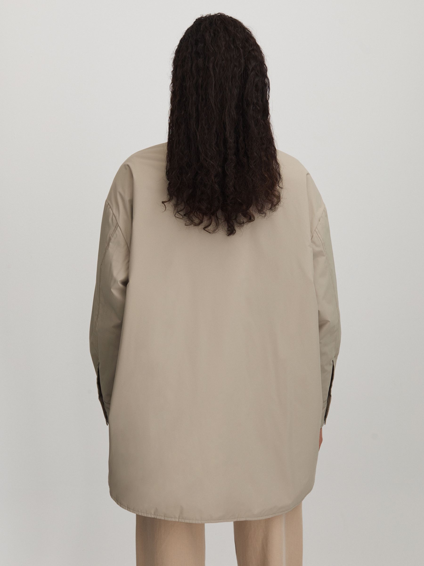 Scandinavian Edition Padded Shirt Jacket in Khaki - Image 5 of 6