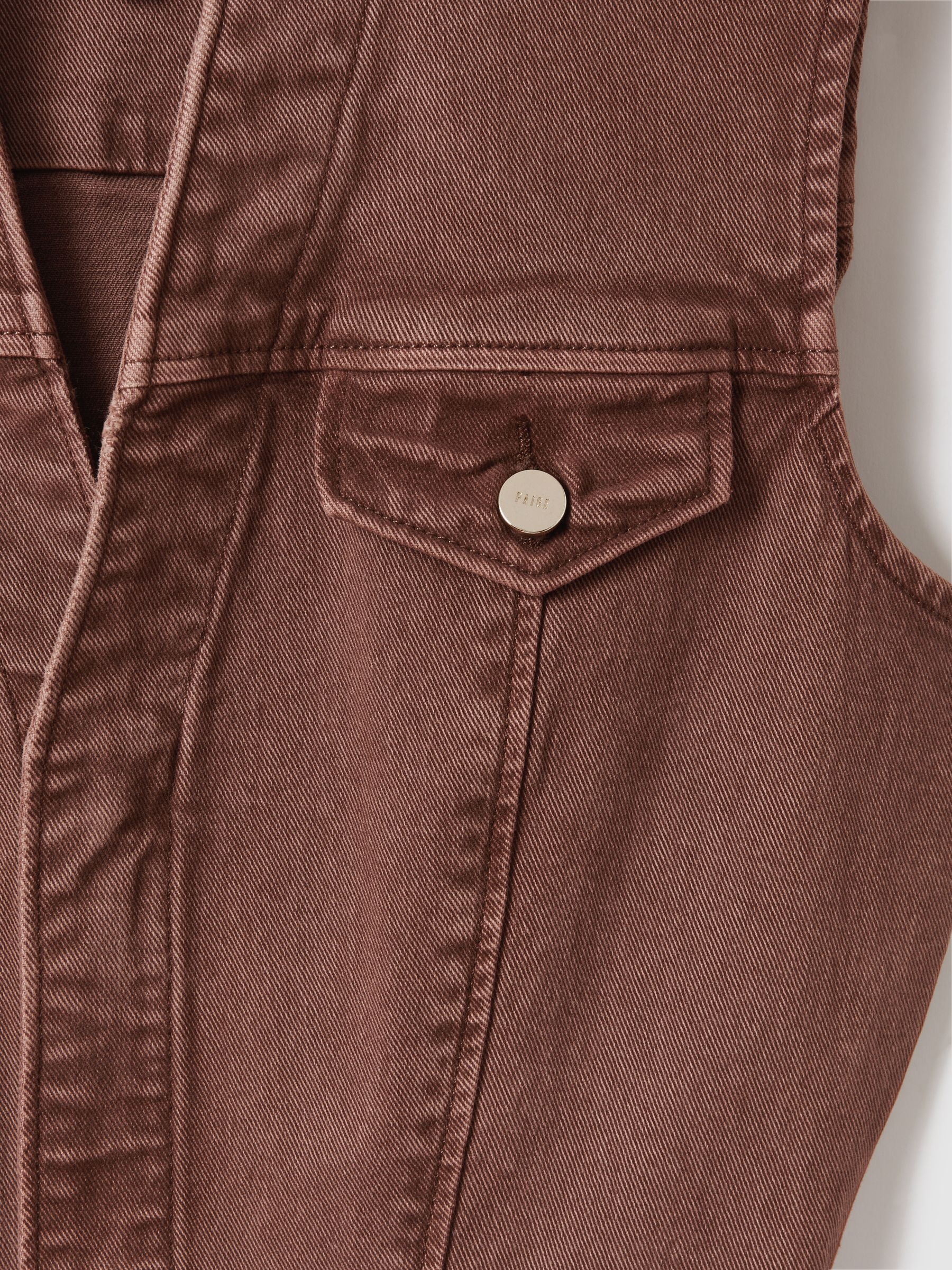 Paige Denim Mini Dress in Vintage Brown - Image 6 of 6