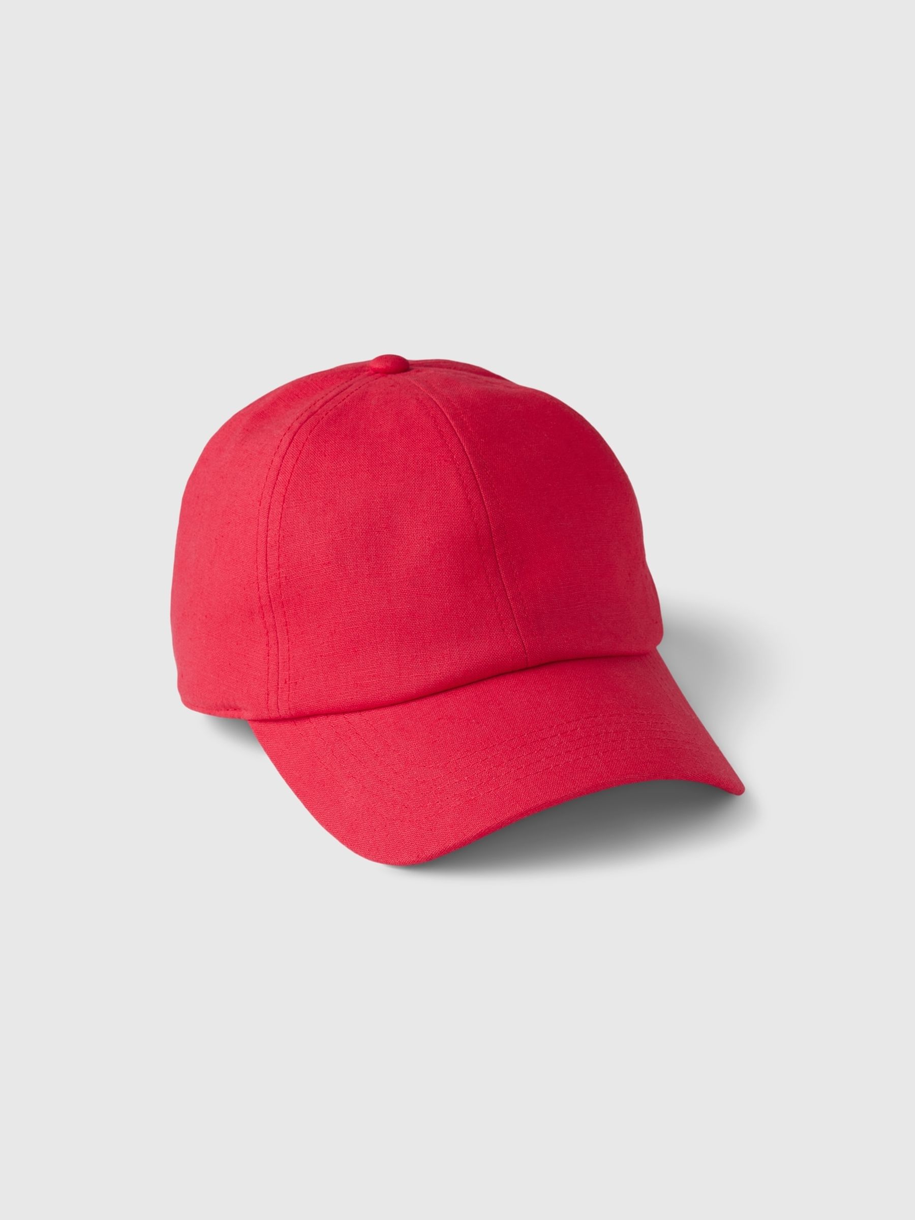 Pink Adults Linen Cotton Blend Baseball Hat - Image 1 of 2