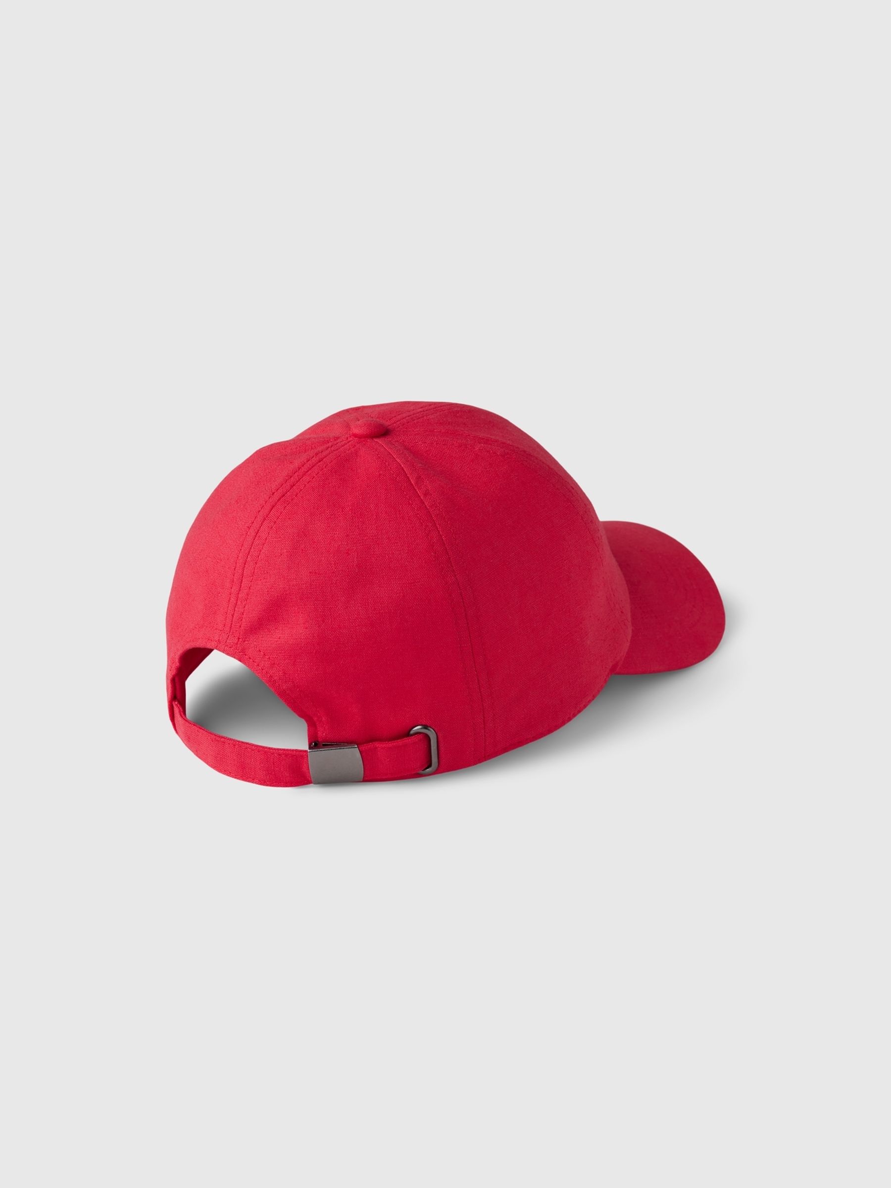 Pink Adults Linen Cotton Blend Baseball Hat - Image 2 of 2