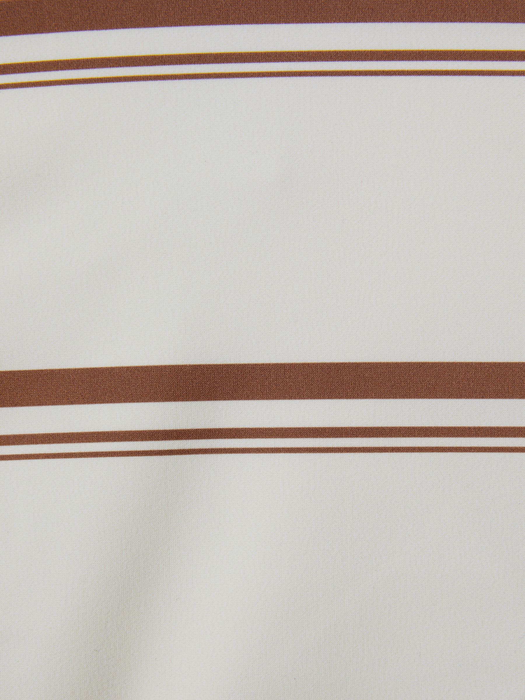 Striped High Cut Bikini Bottoms in Cream/Brown - Image 5 of 5