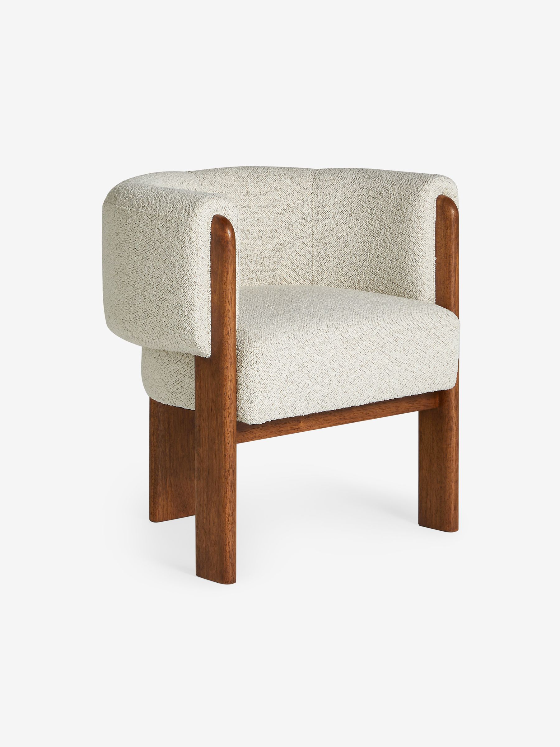 Calix Dining Chair in Natural Boucle - Image 3 of 5