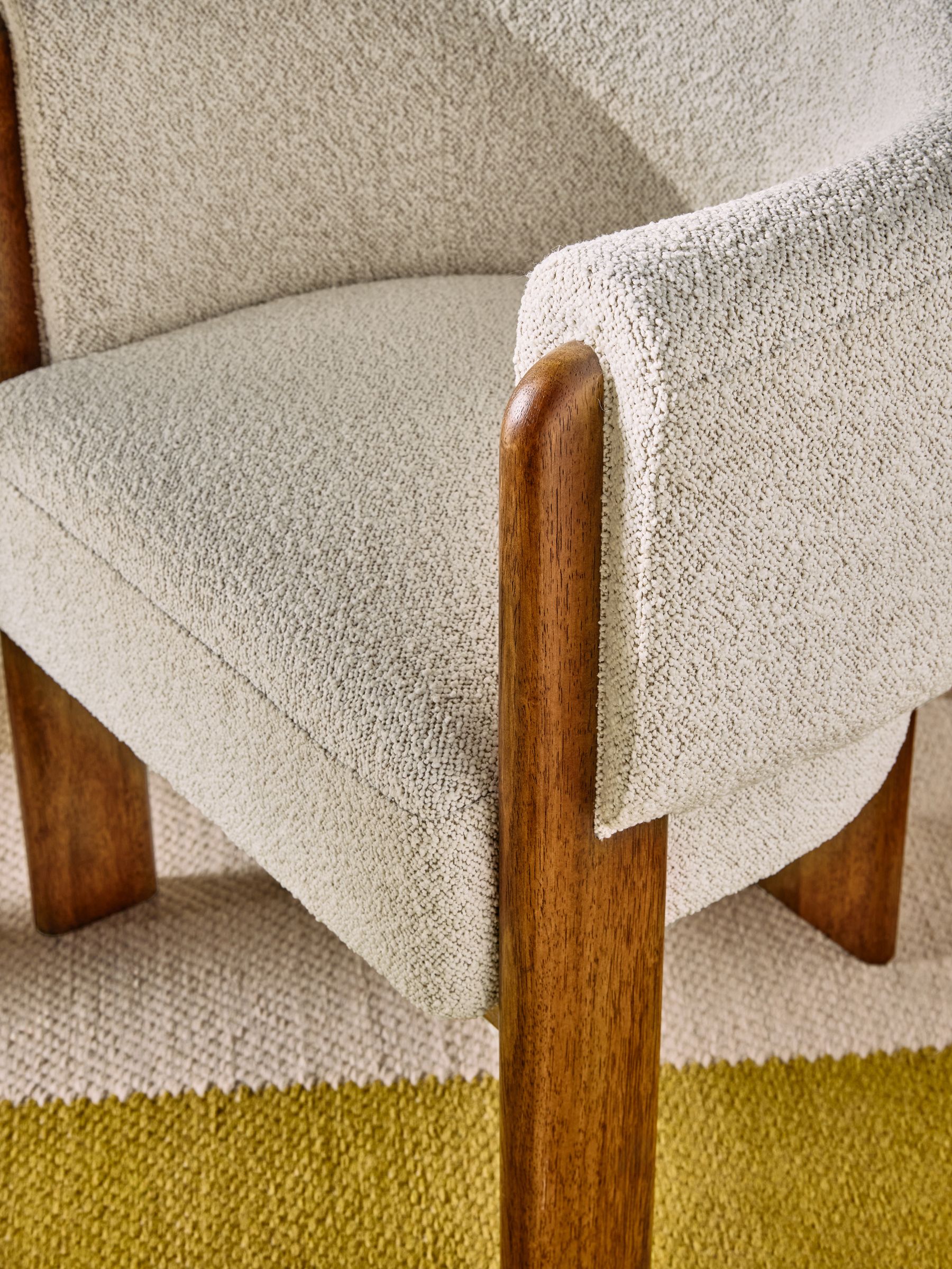 Calix Dining Chair in Natural Boucle - Image 4 of 5