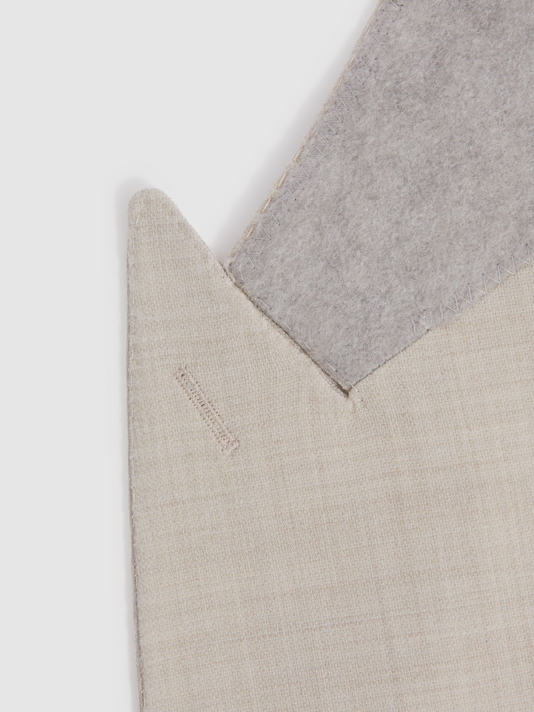 Slim Fit Single Breasted Blazer in Stone - Image 9 of 9