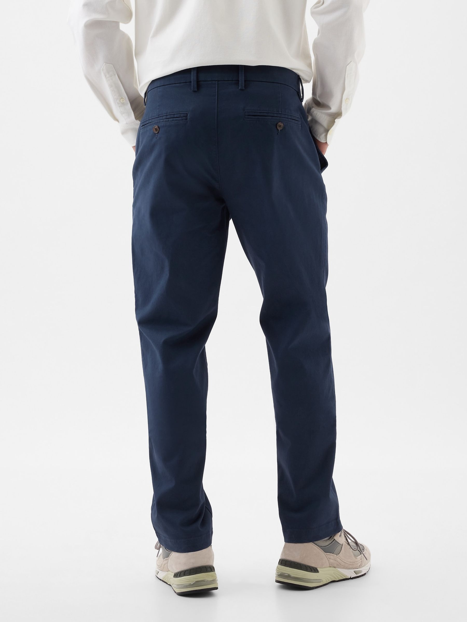 Blue Straight Fit Stretch Essential Chino Trousers - Image 2 of 8