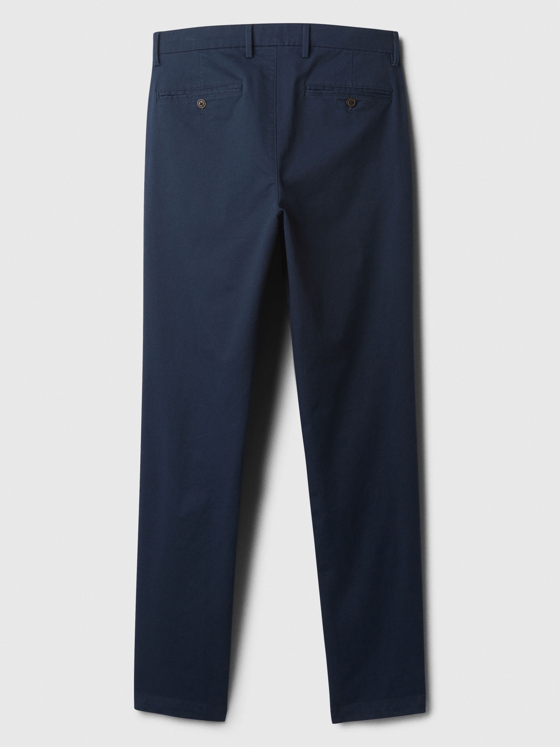 Blue Straight Fit Stretch Essential Chino Trousers - Image 6 of 8