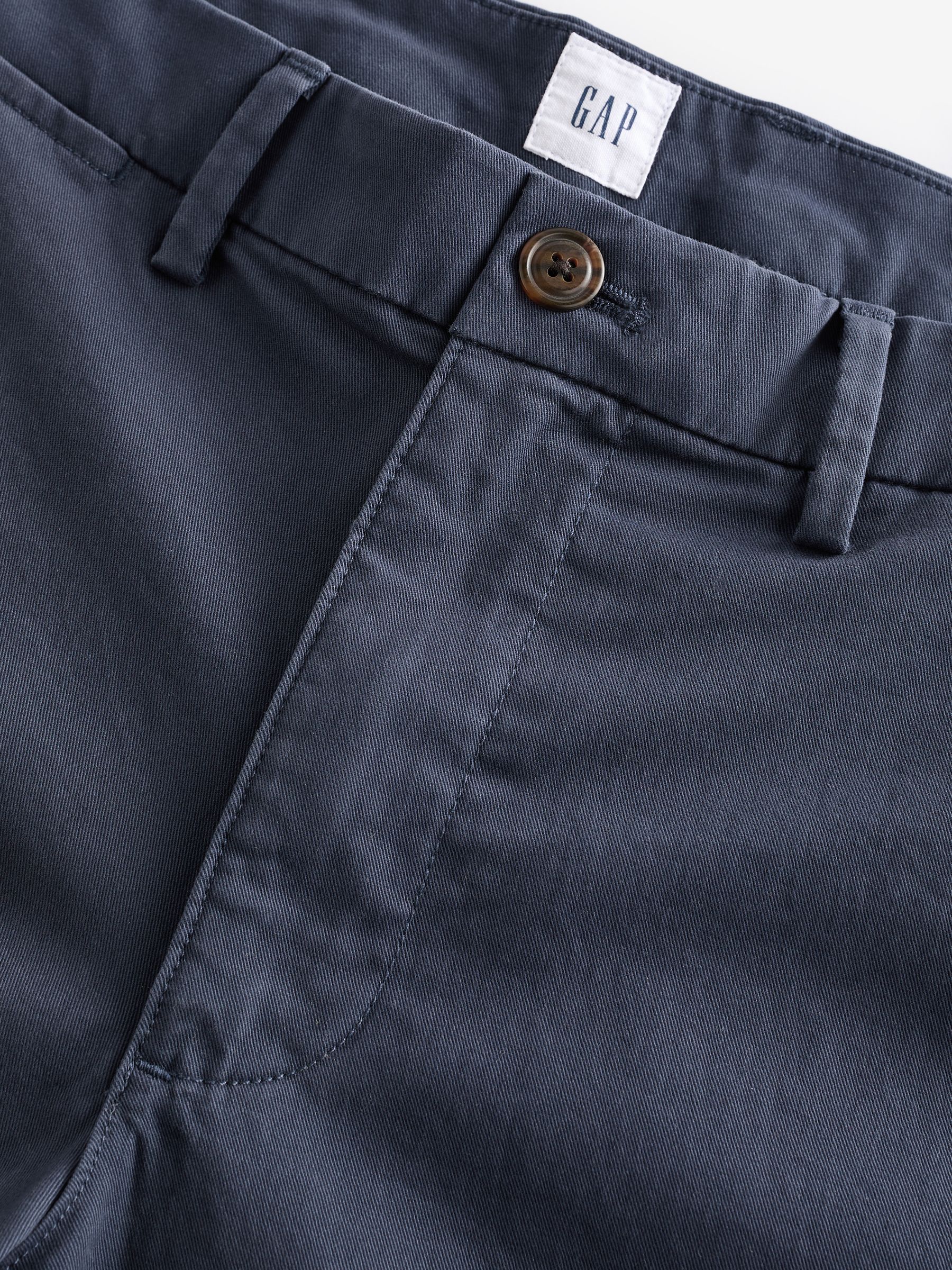 Blue Straight Fit Stretch Essential Chino Trousers - Image 7 of 8