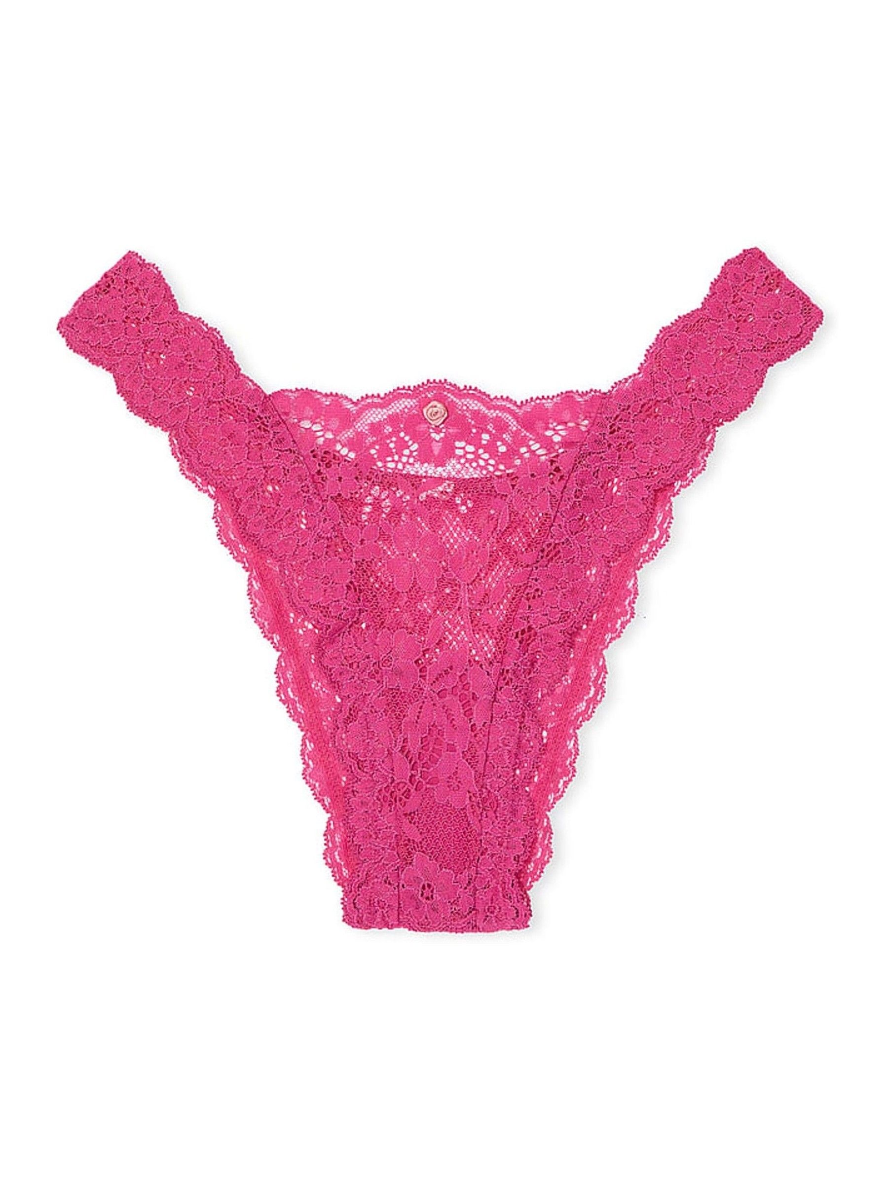Luscious Rose Pink Lace Brazilian Knickers - Image 4 of 4