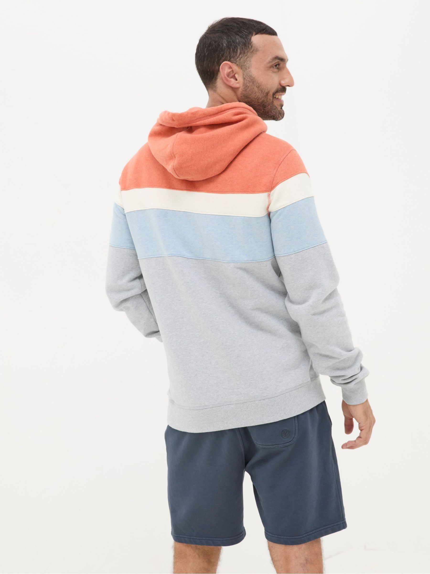 Brooke Orange Cut and Sew Overhead Hoodie | FatFace