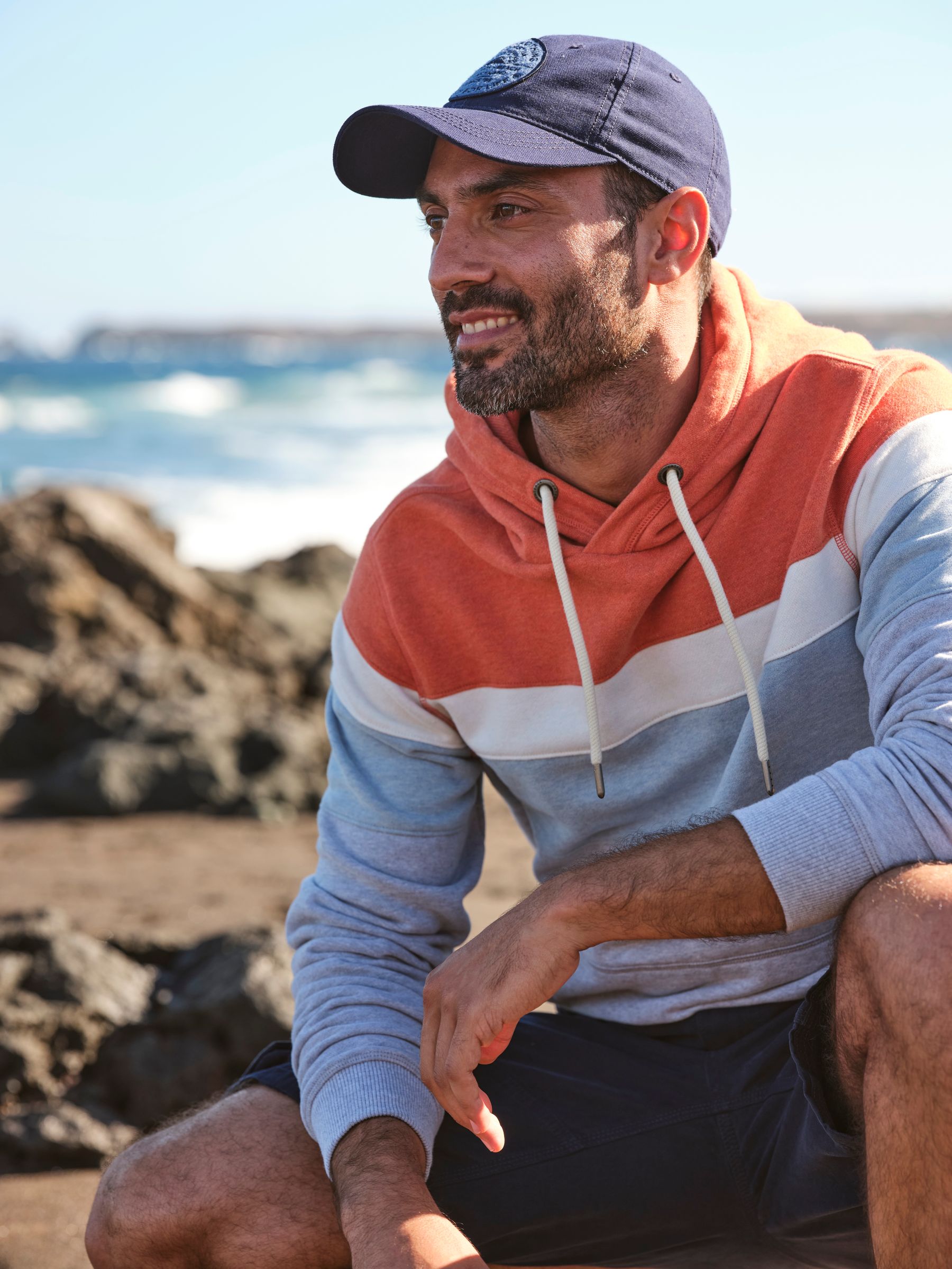 Brooke Orange Cut and Sew Overhead Hoodie - Image 7 of 9