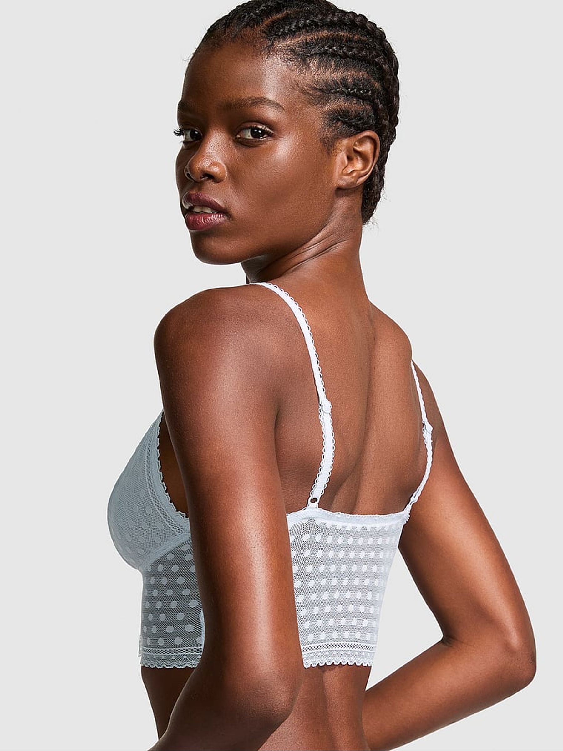 Hydrangea Blue Dainty Dot Lace Bralette - Image 2 of 3