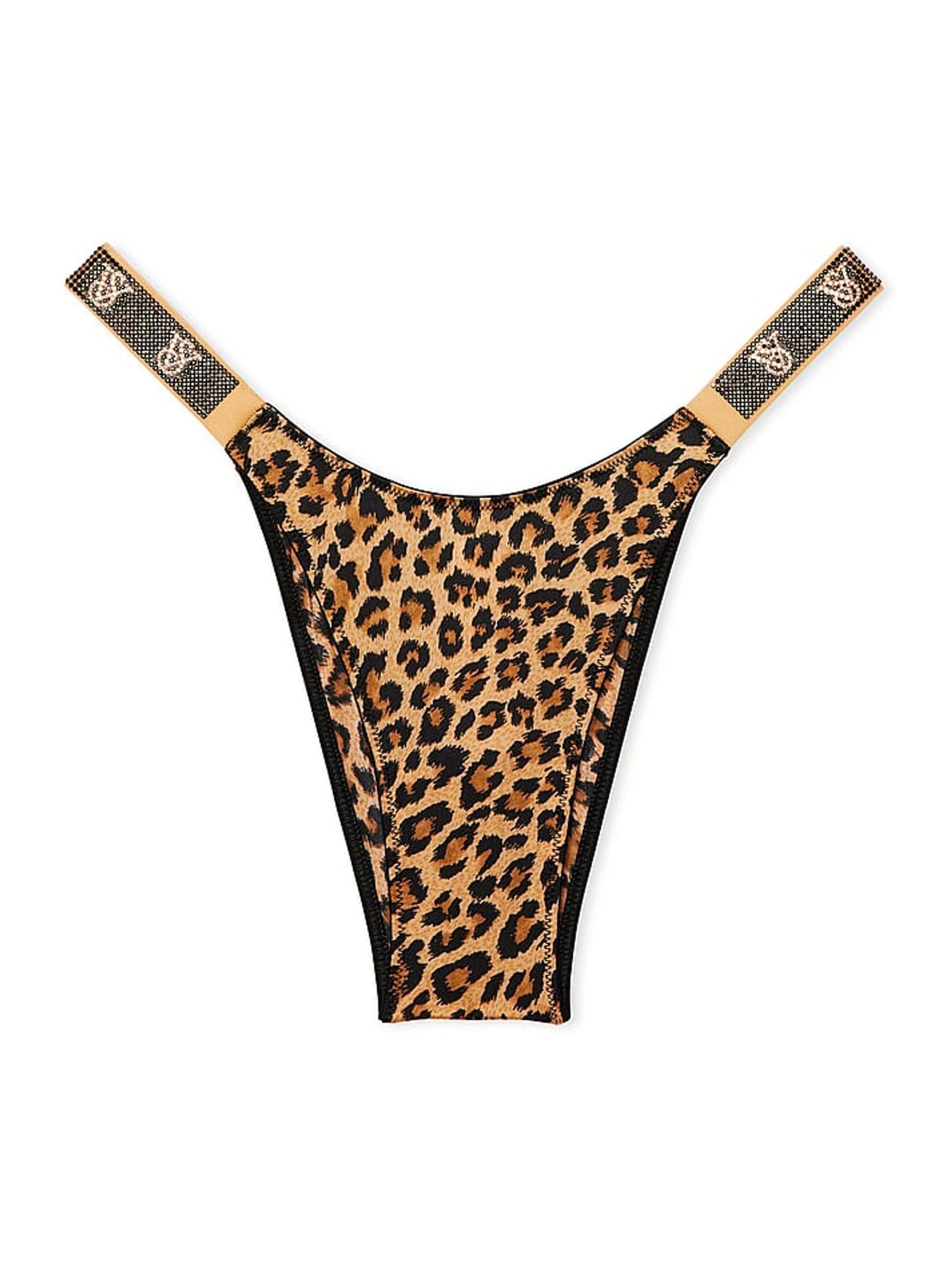 Leopard Brown Brazilian Shine Strap Knickers - Image 3 of 3