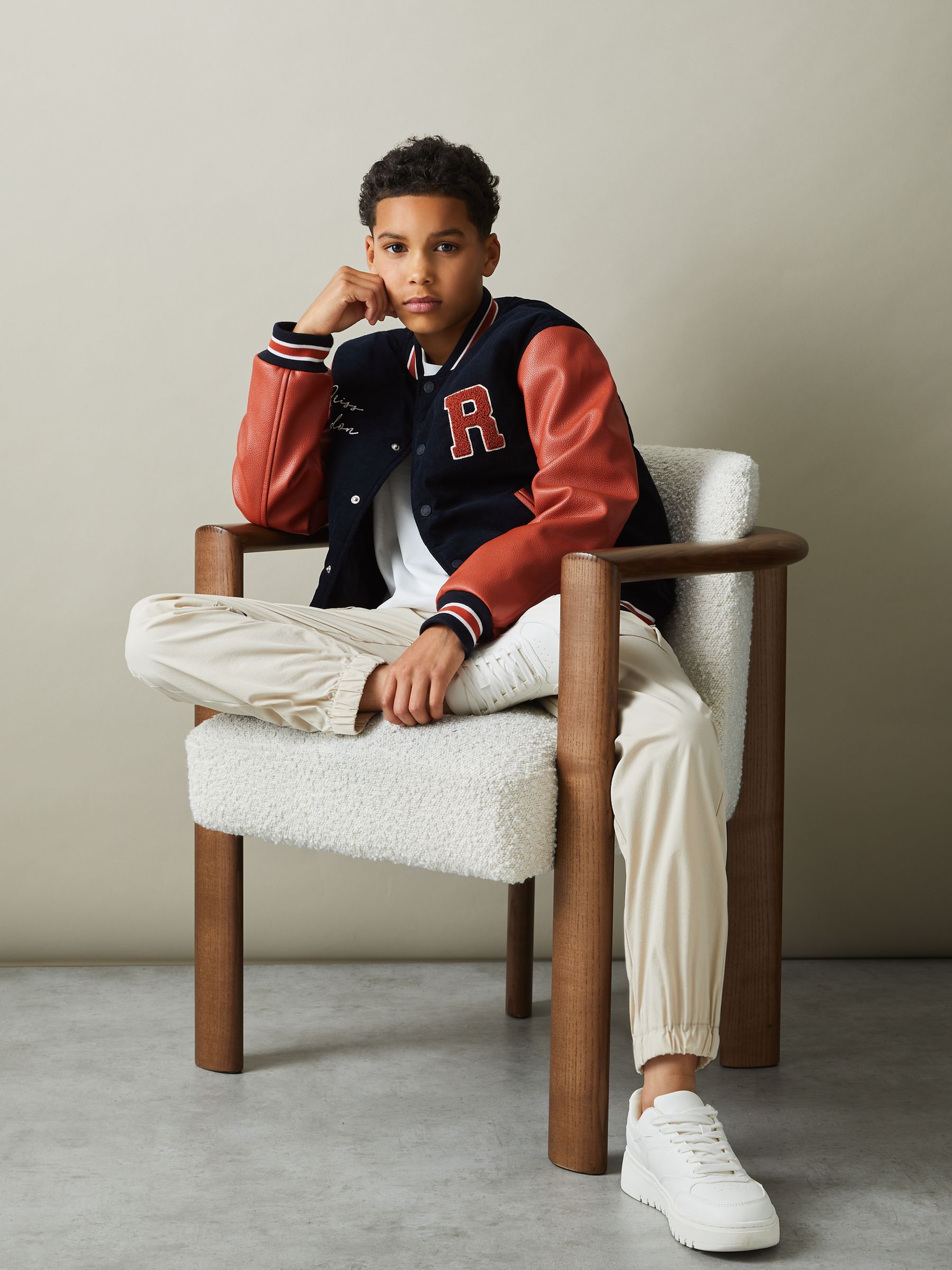 9-14 yrs Technical Drawstring Cuffed Cargo Trousers in Stone - Image 3 of 4