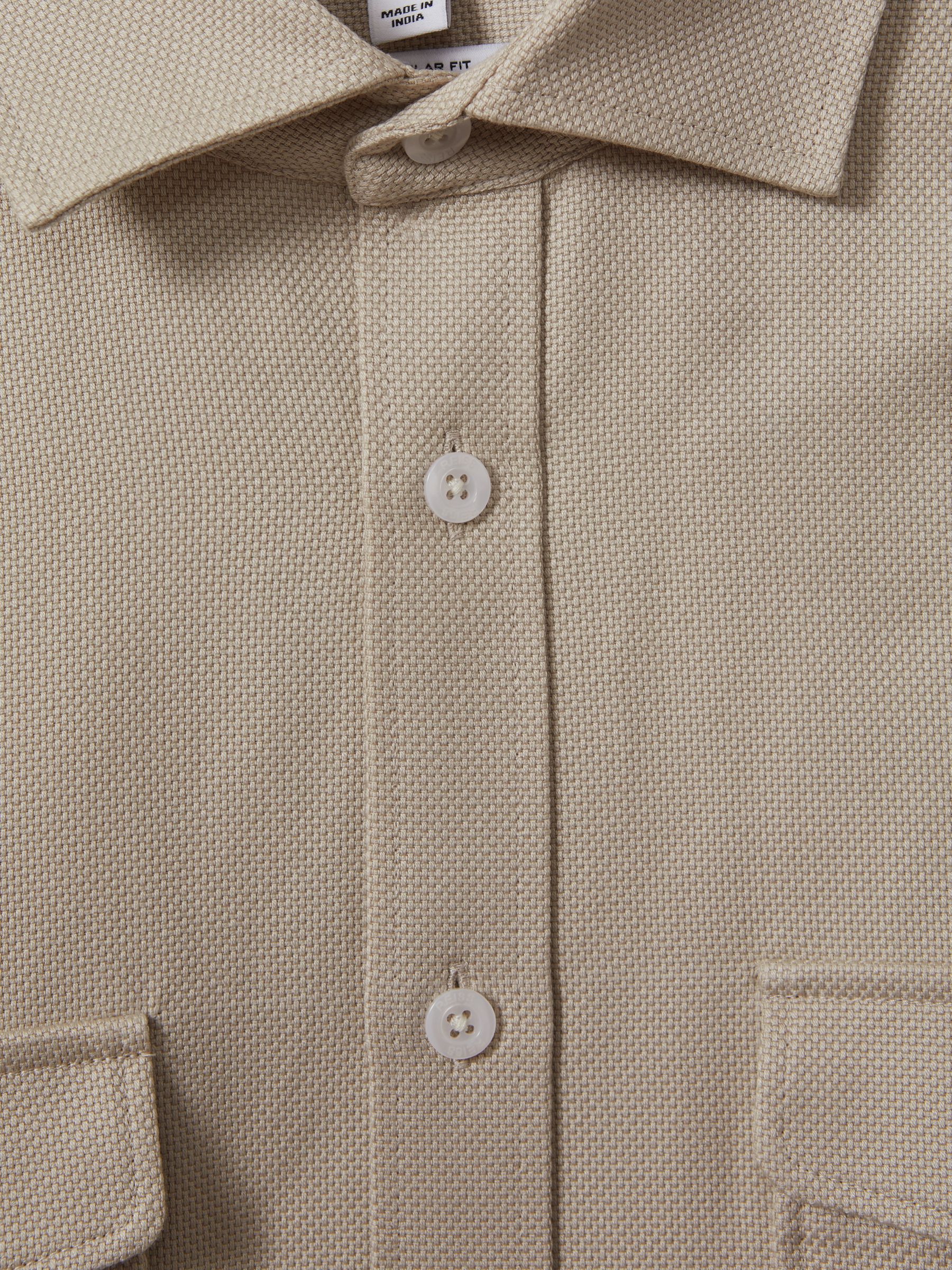 Cotton Canvas Overshirt in Stone - Image 5 of 5