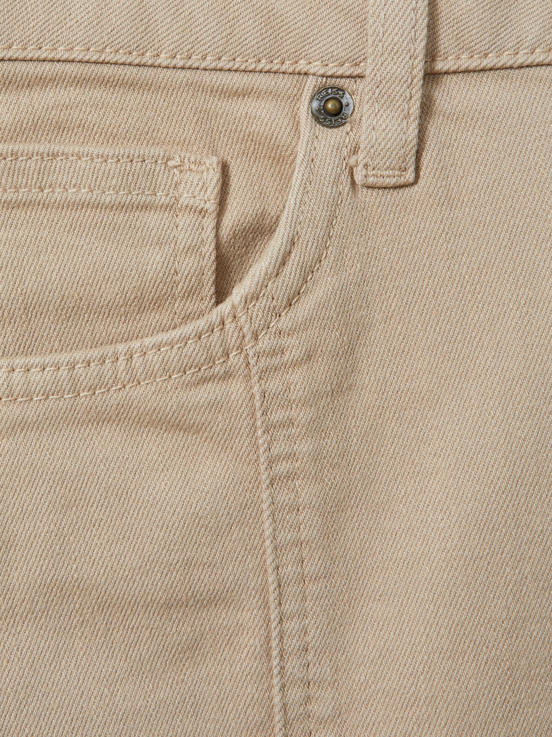 High Rise Denim Midi Skirt in Stone - Image 6 of 6