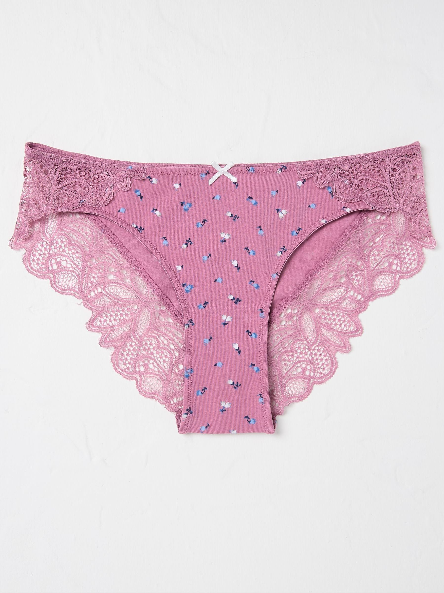 Elsie Berry Pink Floral Cheeky Knickers - Image 1 of 2