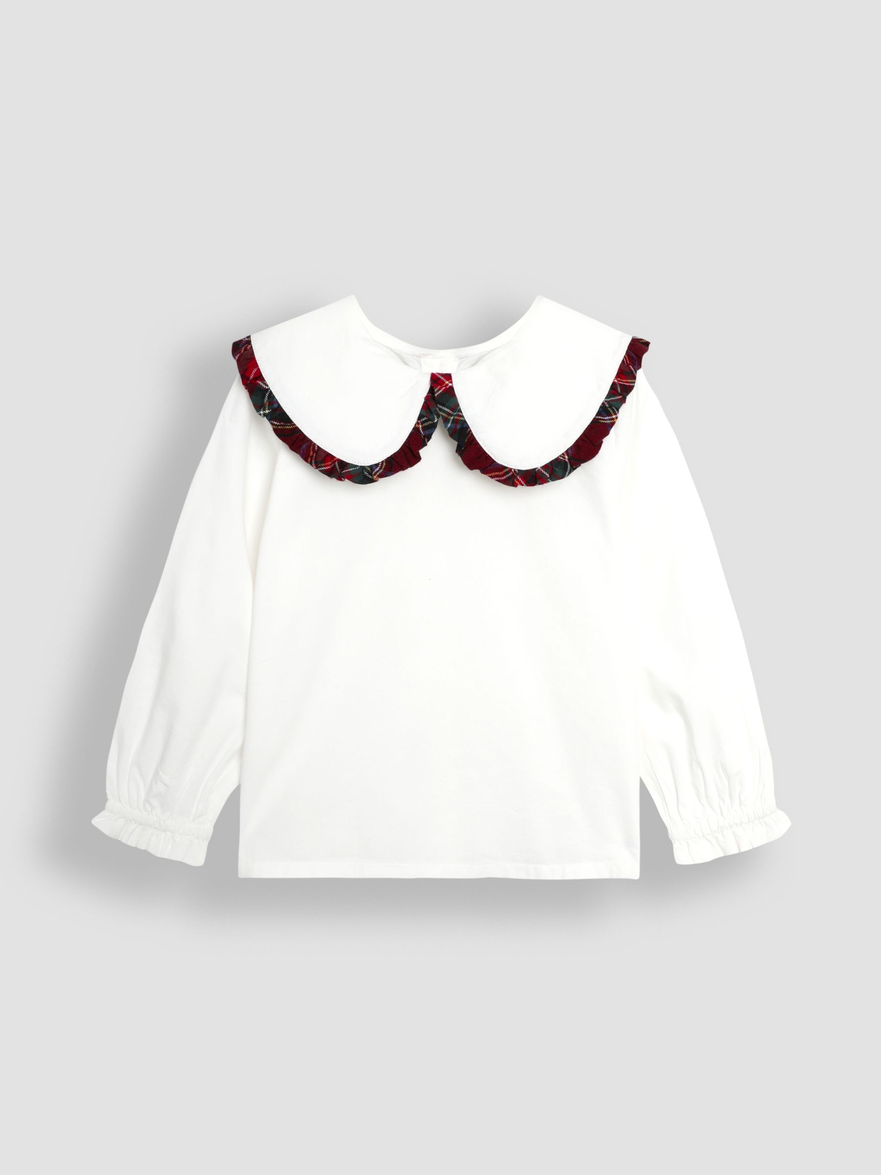 Red Christmas Tartan Blouse and Skirt Set - Image 4 of 6