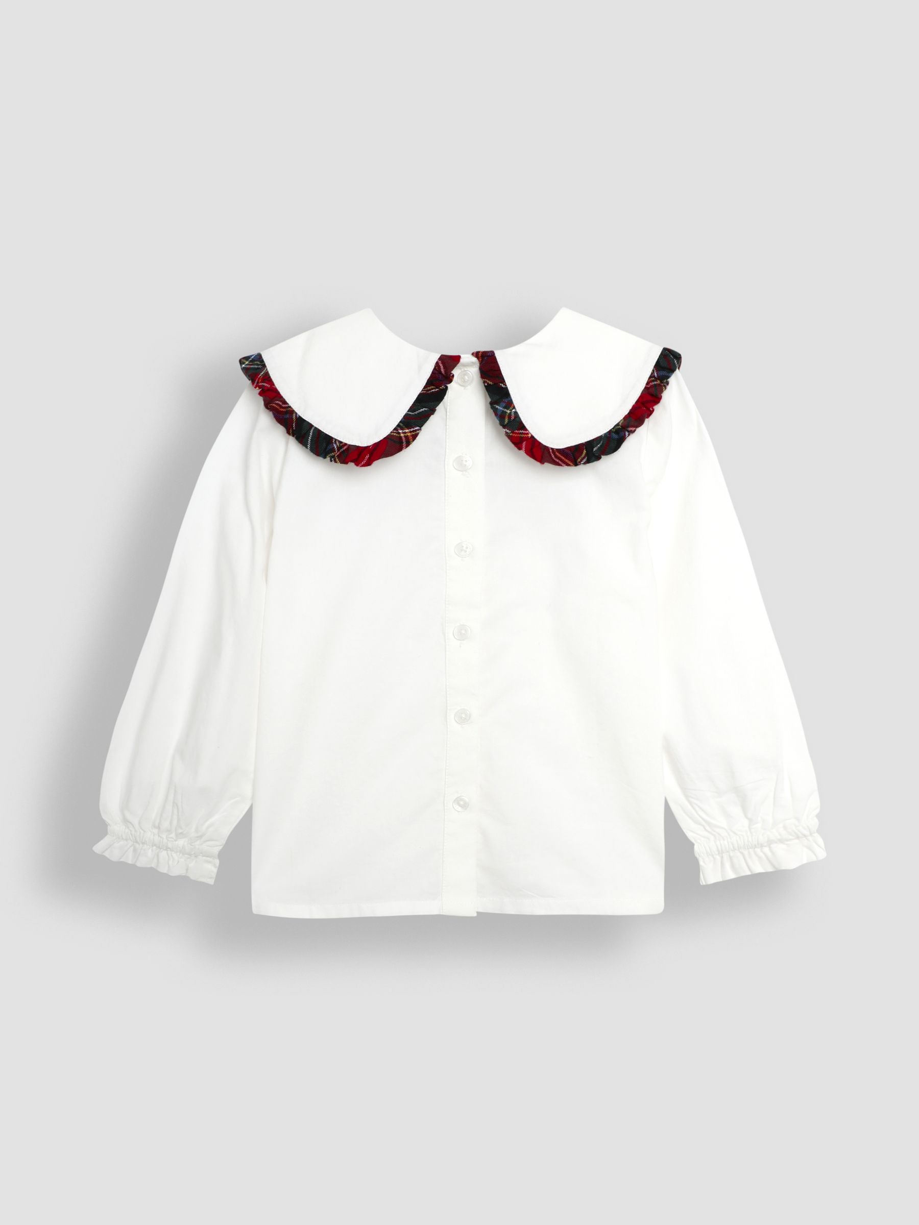 Red Christmas Tartan Blouse and Skirt Set - Image 5 of 6
