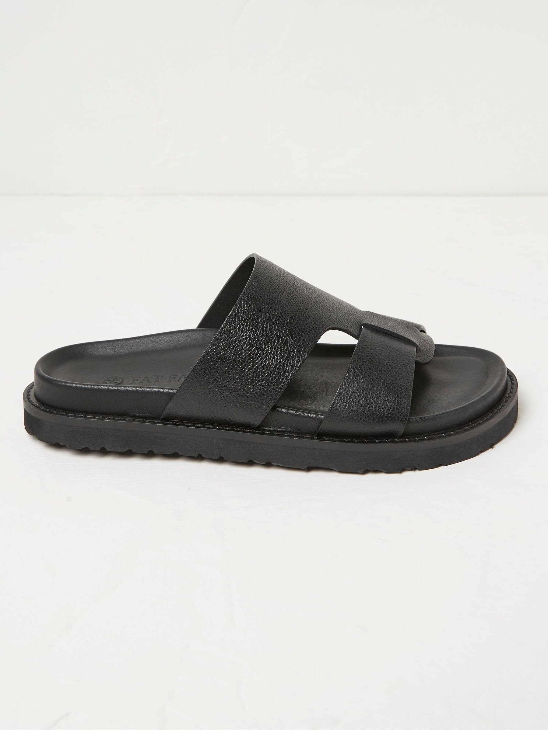 Edie Black Chunky Sole Sandals | FatFace