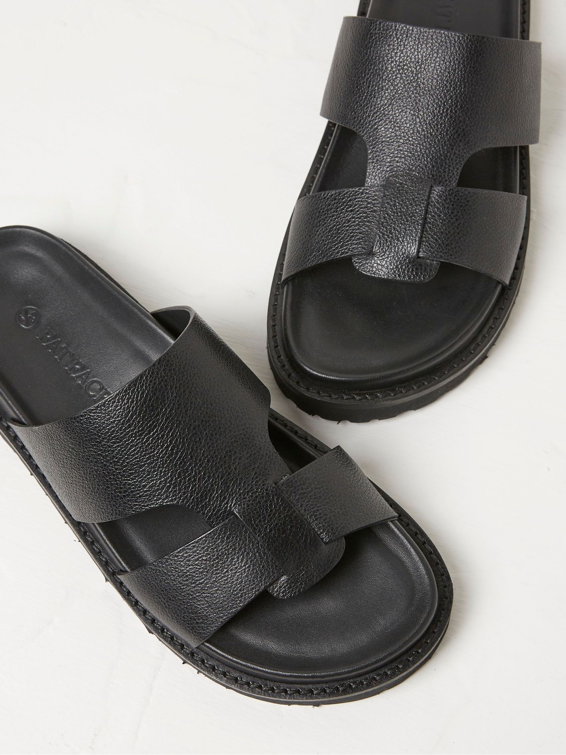 Edie Black Chunky Sole Sandals | FatFace