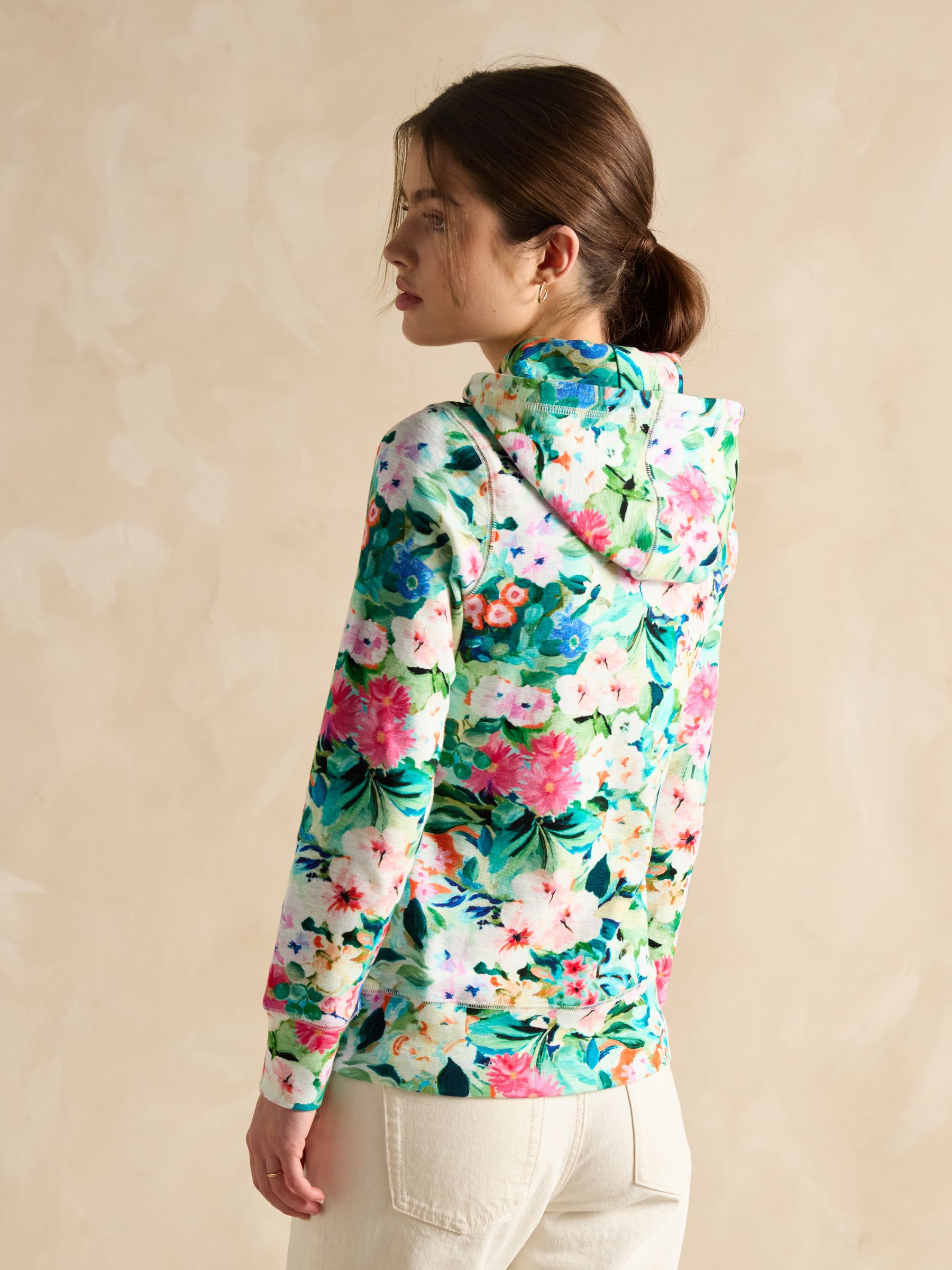 Marlston Floral Cotton Rich Slim Fit Hoodie - Image 2 of 7