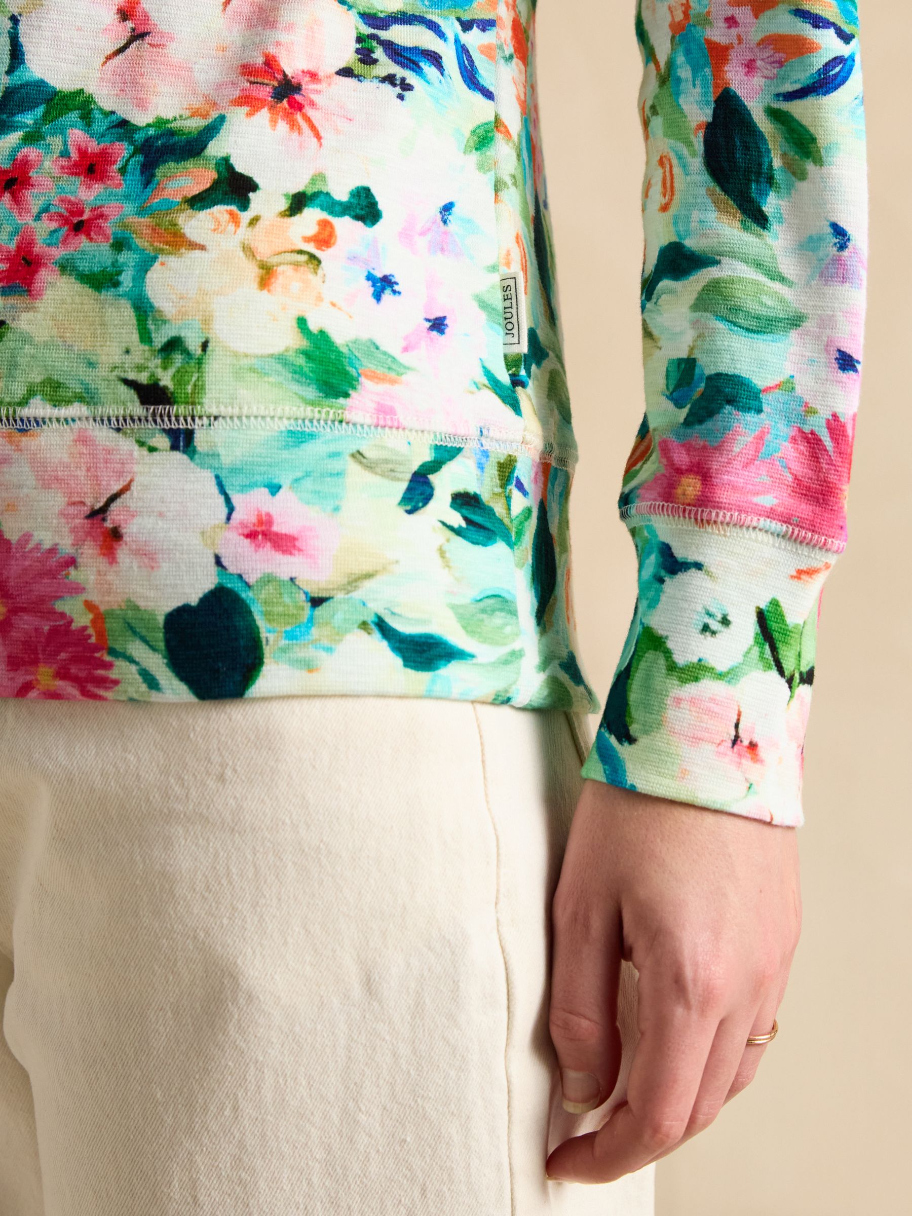 Marlston Floral Cotton Rich Slim Fit Hoodie - Image 4 of 7