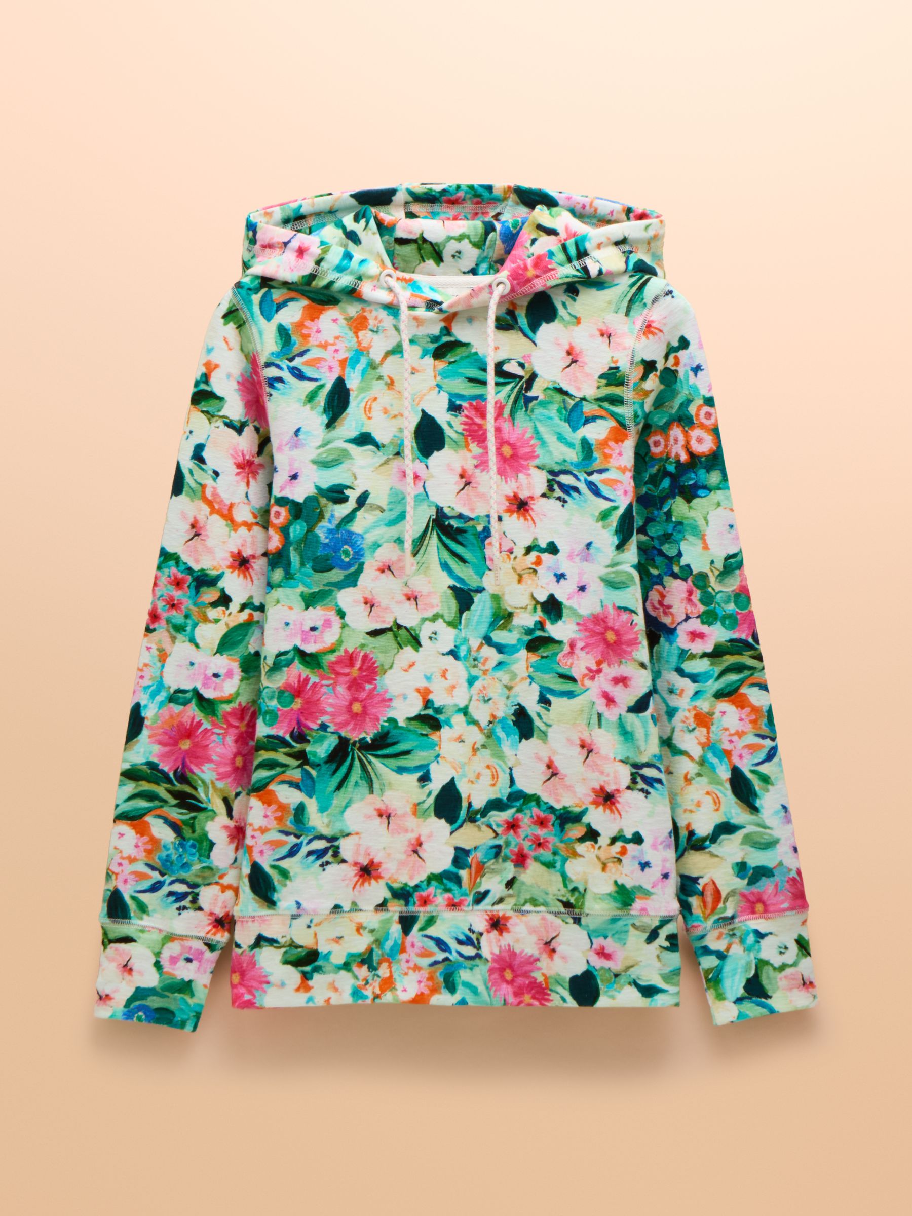 Marlston Floral Cotton Rich Slim Fit Hoodie - Image 7 of 7