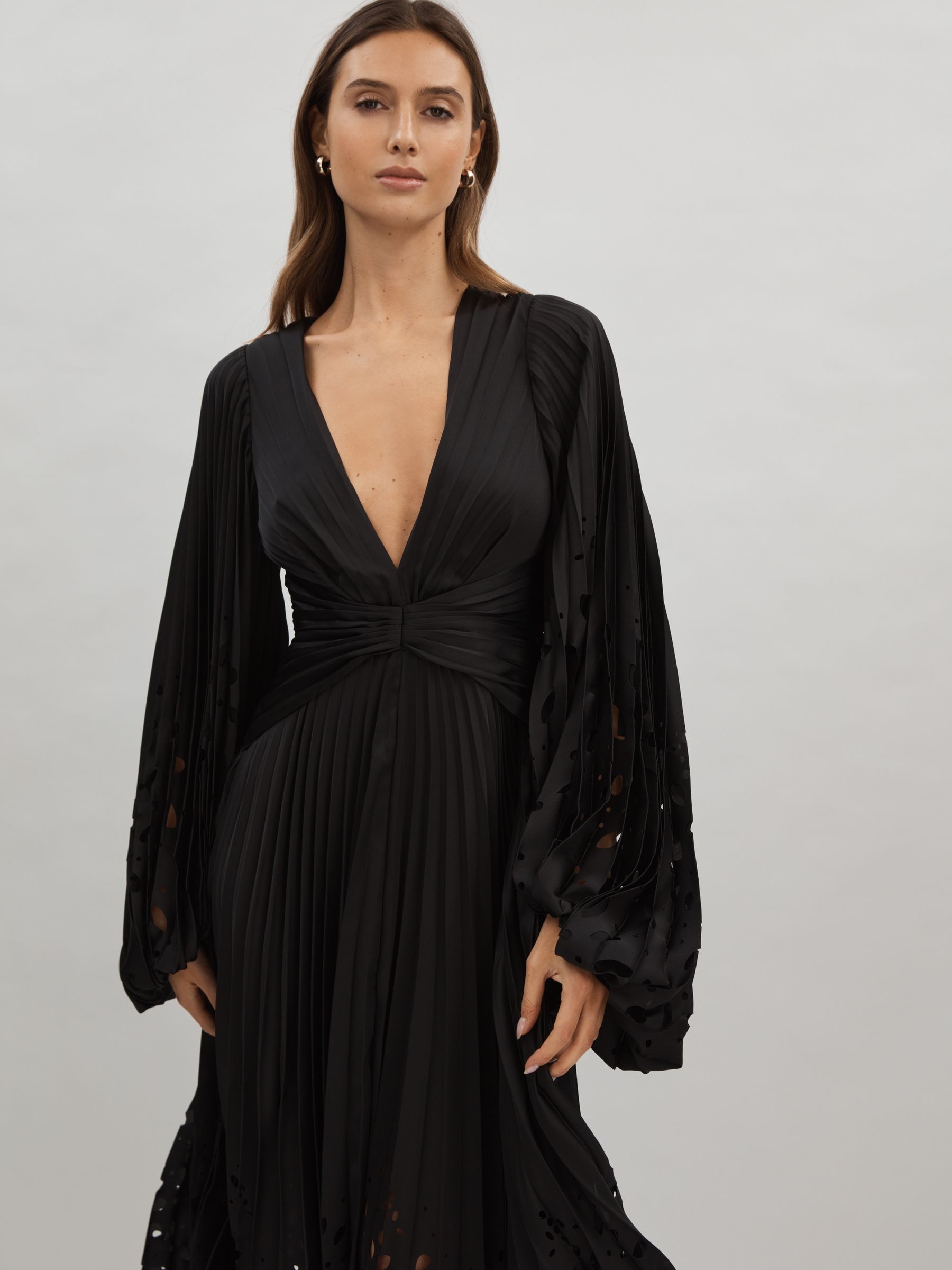 acler long sleeve dress Acler Long Sleeve Green Palms Maxi/Midi by Acler