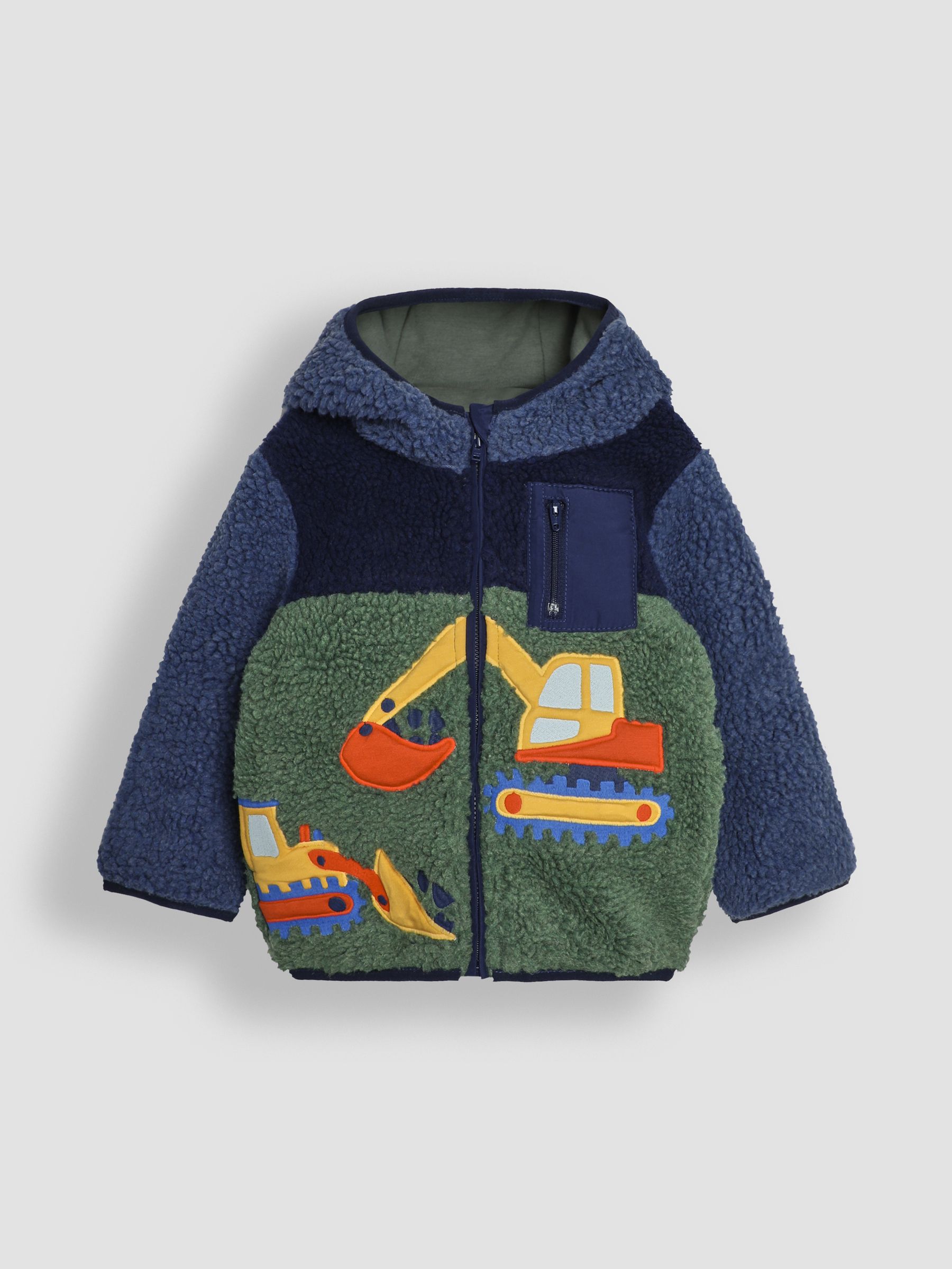 Green Hooded Appliqué Teddy Fleece - Image 1 of 3