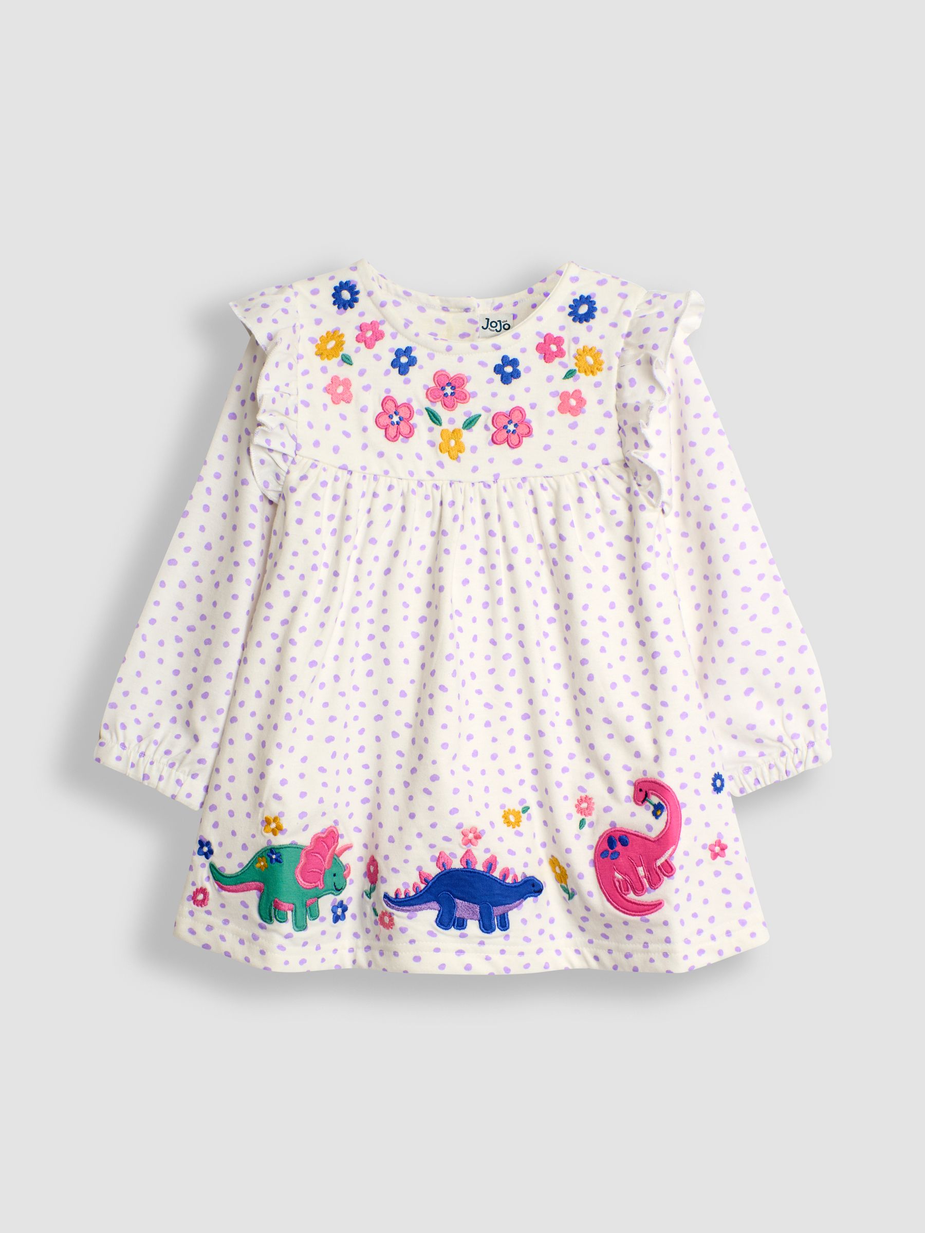 Cream Dino Appliqué Pretty Tunic - Image 2 of 4