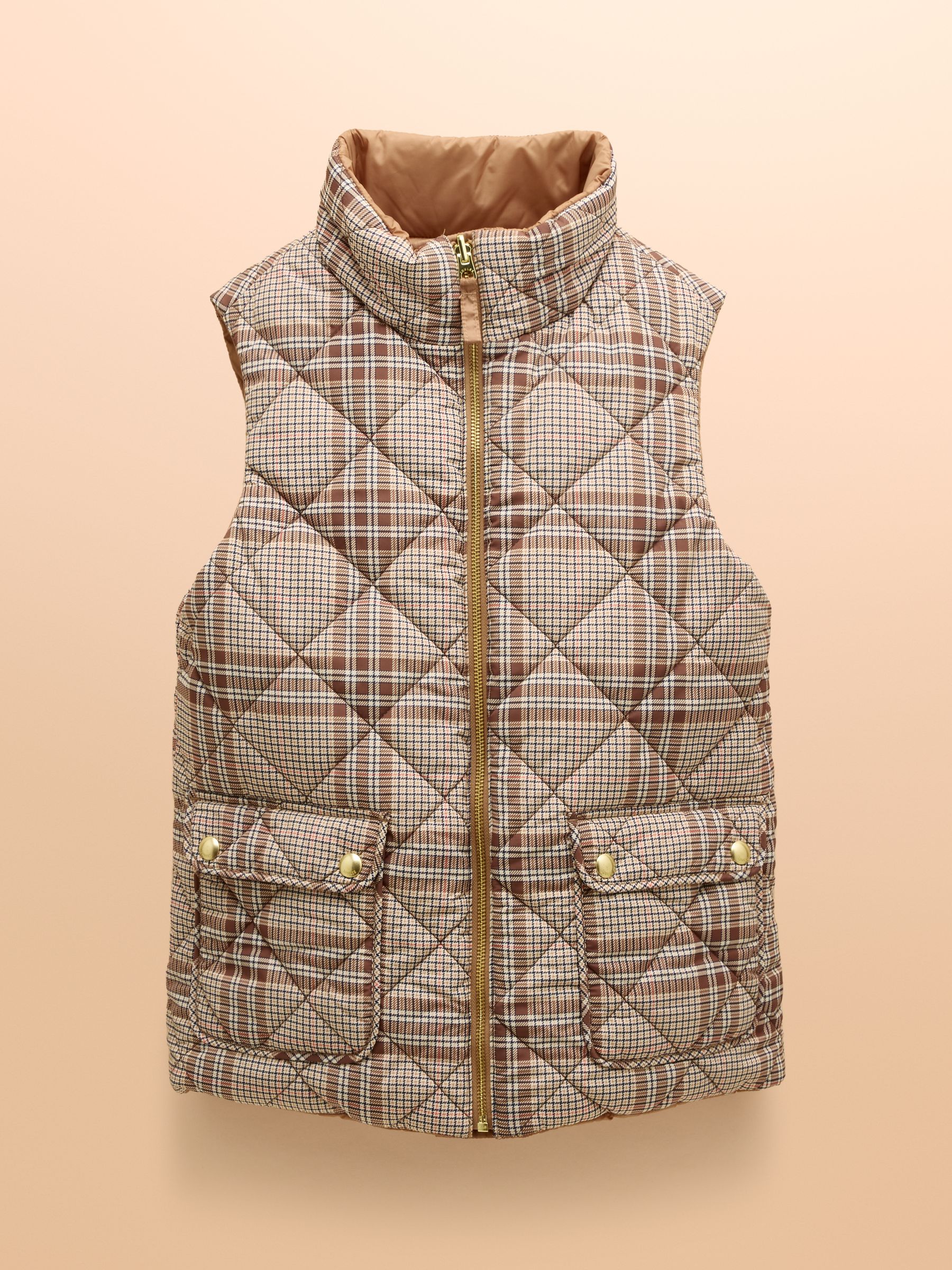 Tan Check Reversible Showerproof Gilet - Image 10 of 10