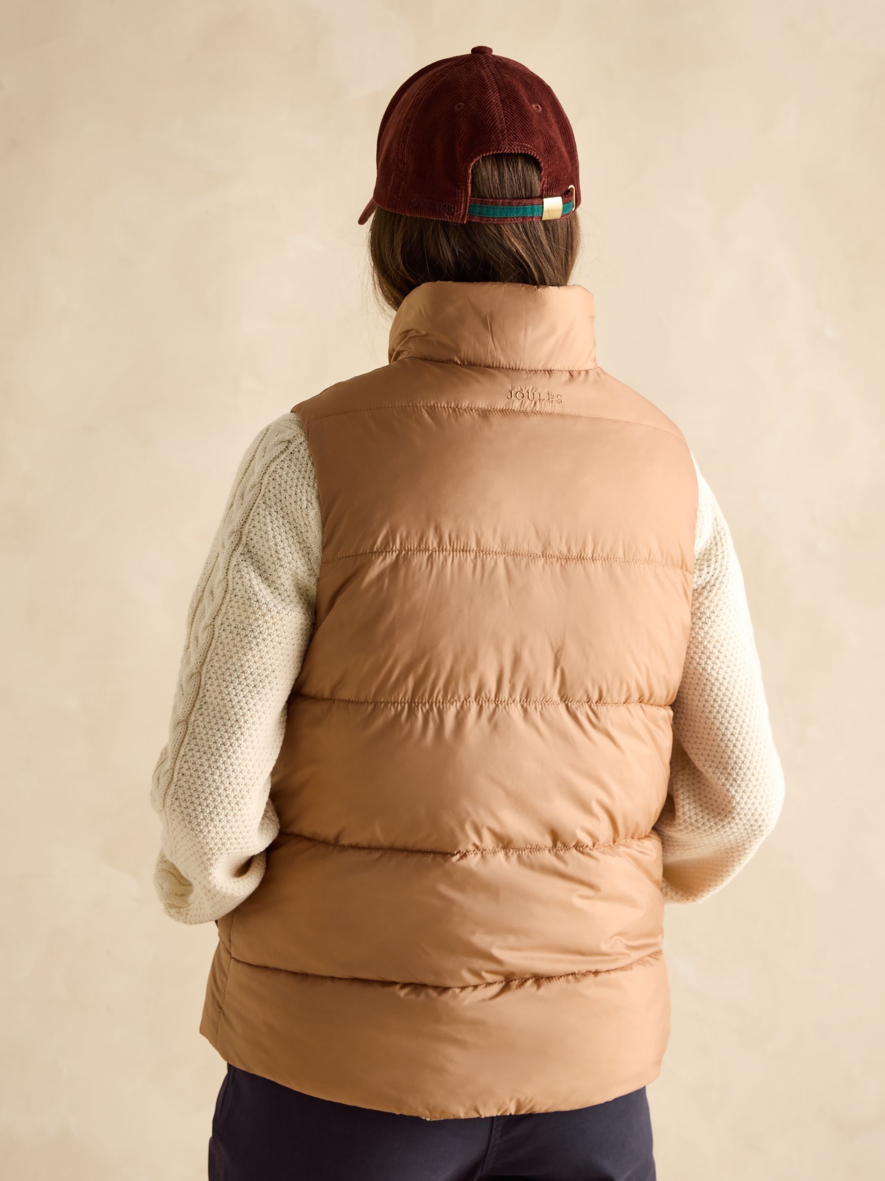 Tan Check Reversible Showerproof Gilet - Image 3 of 10