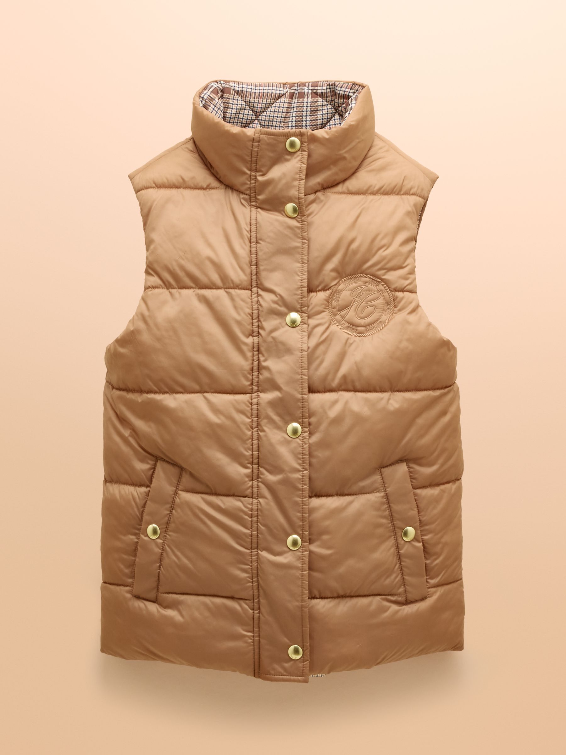 Tan Check Reversible Showerproof Gilet - Image 9 of 10