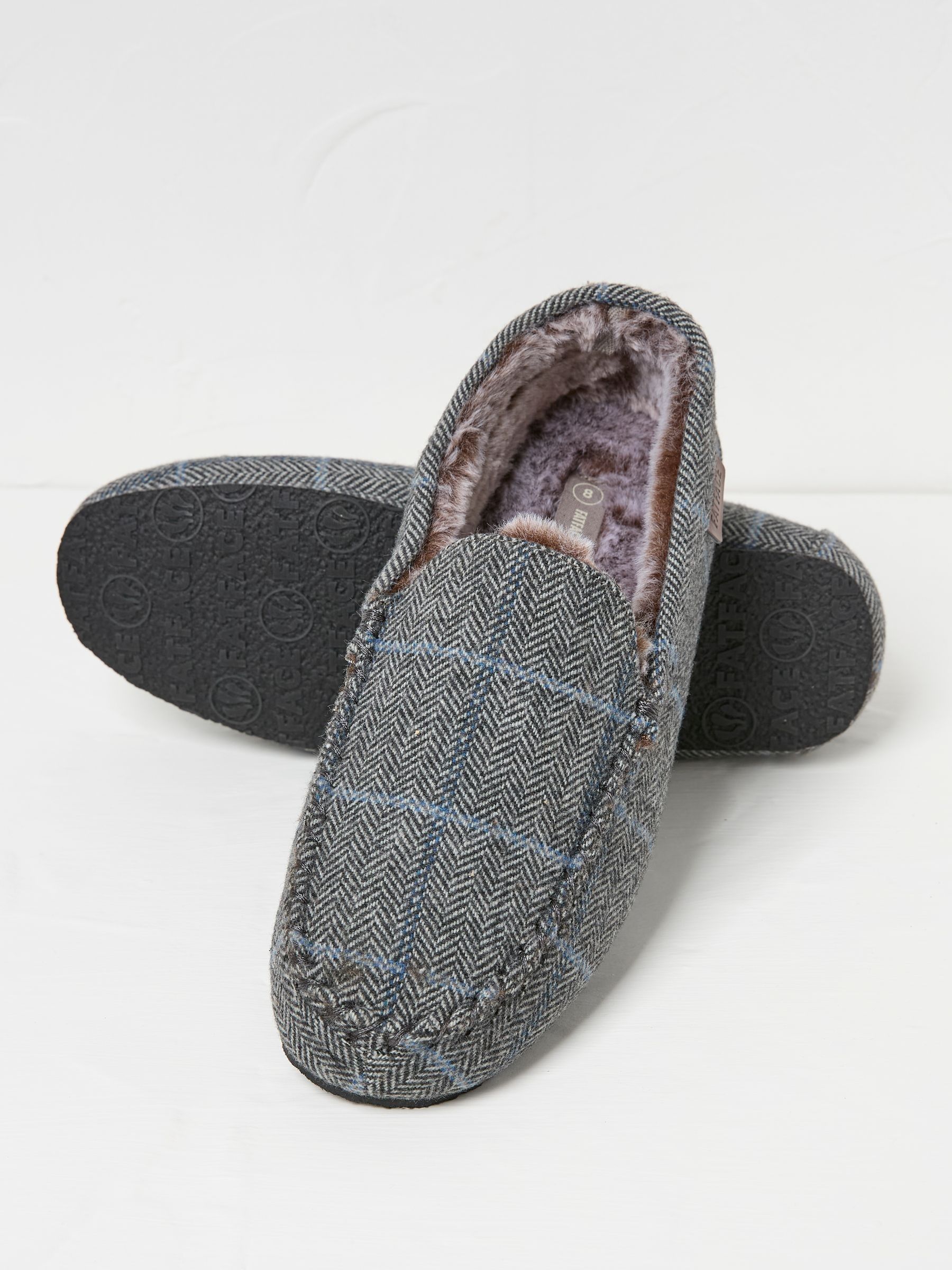 Noah Grey Check Moccasins - Image 2 of 3