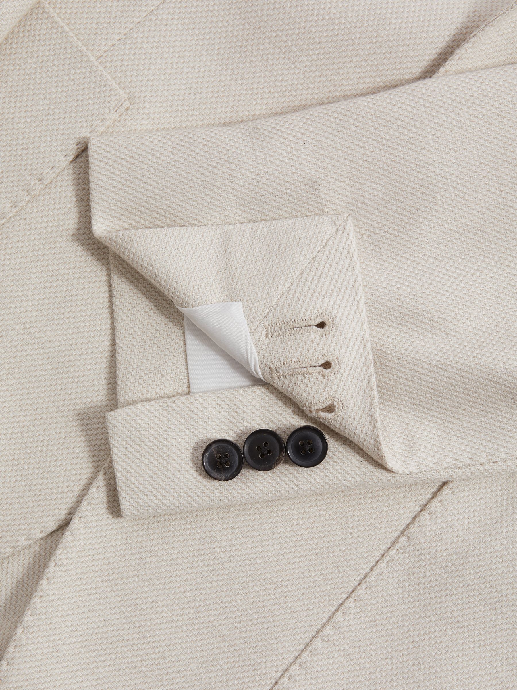 Single Breasted Blazer With Cotton in Stone - Image 10 of 10