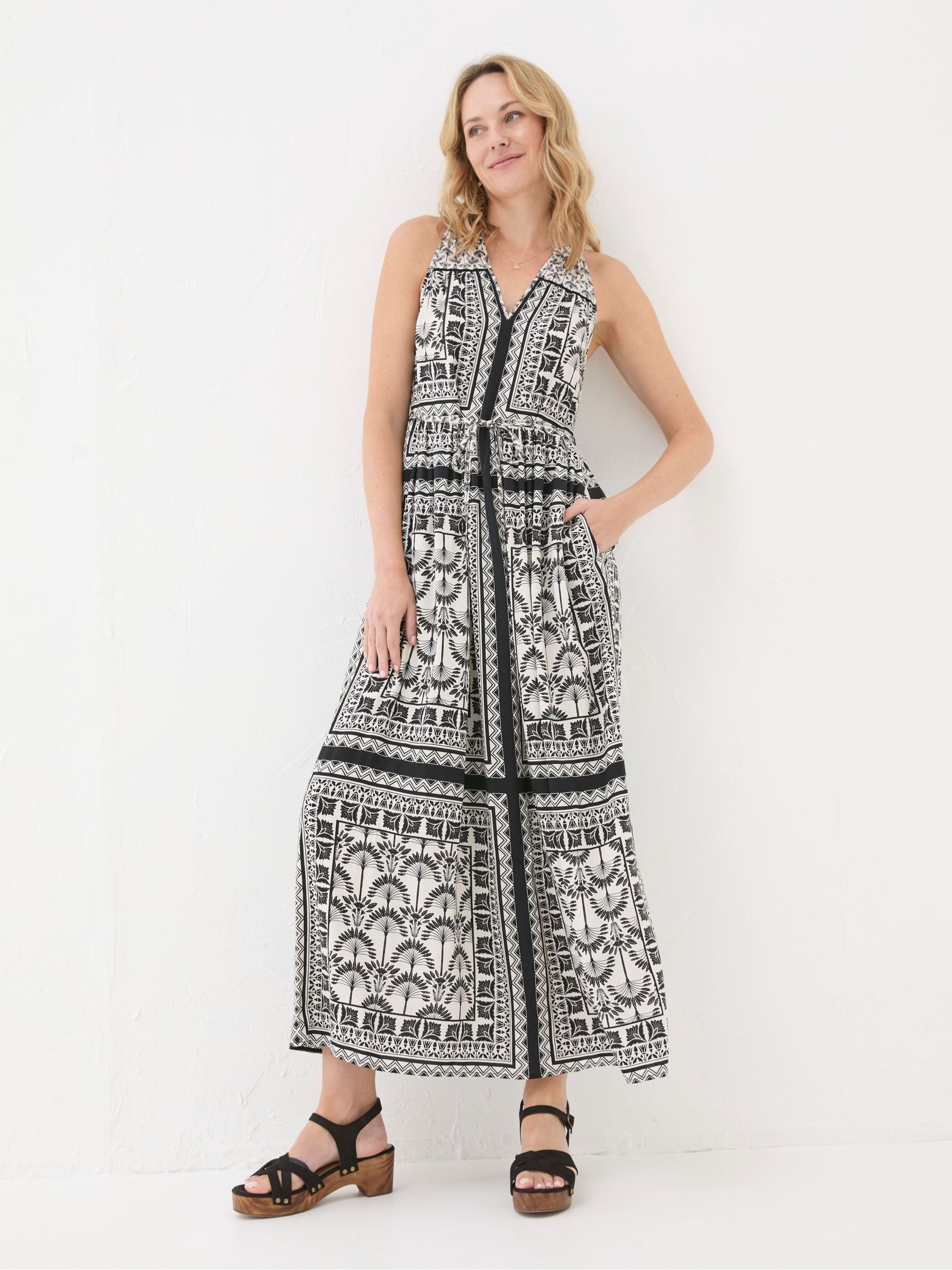 Maya Black Palace Scarf Maxi Dress - Image 4 of 9