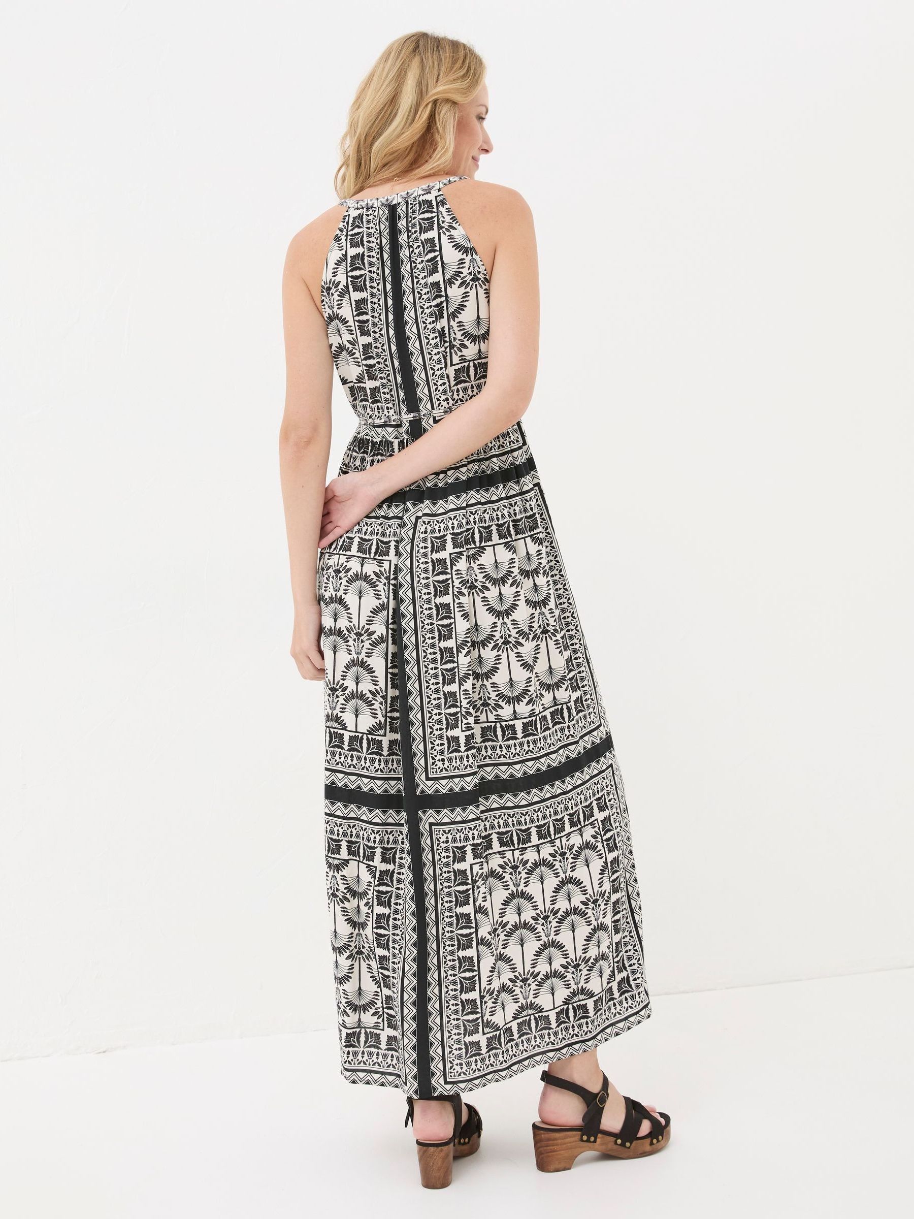 Maya Black Palace Scarf Maxi Dress - Image 5 of 9