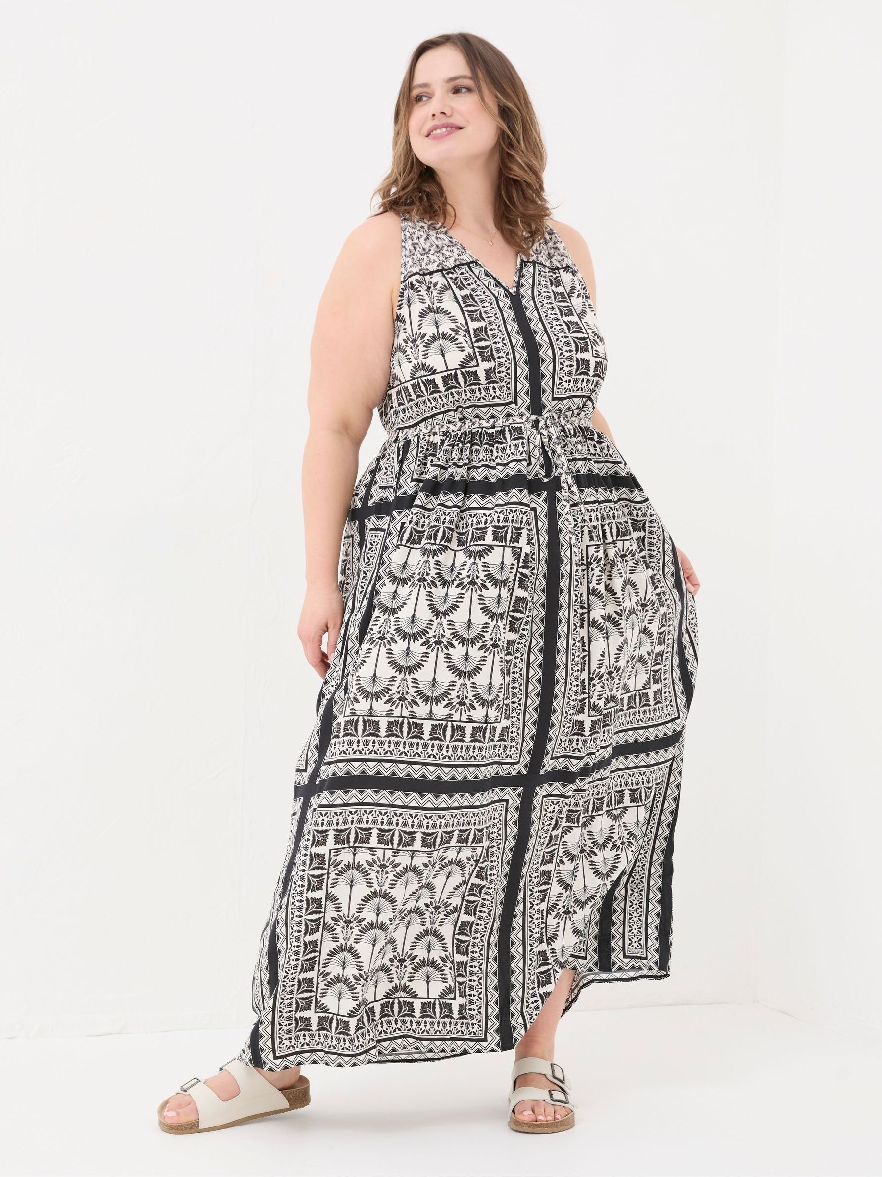 Maya Black Palace Scarf Maxi Dress - Image 8 of 9