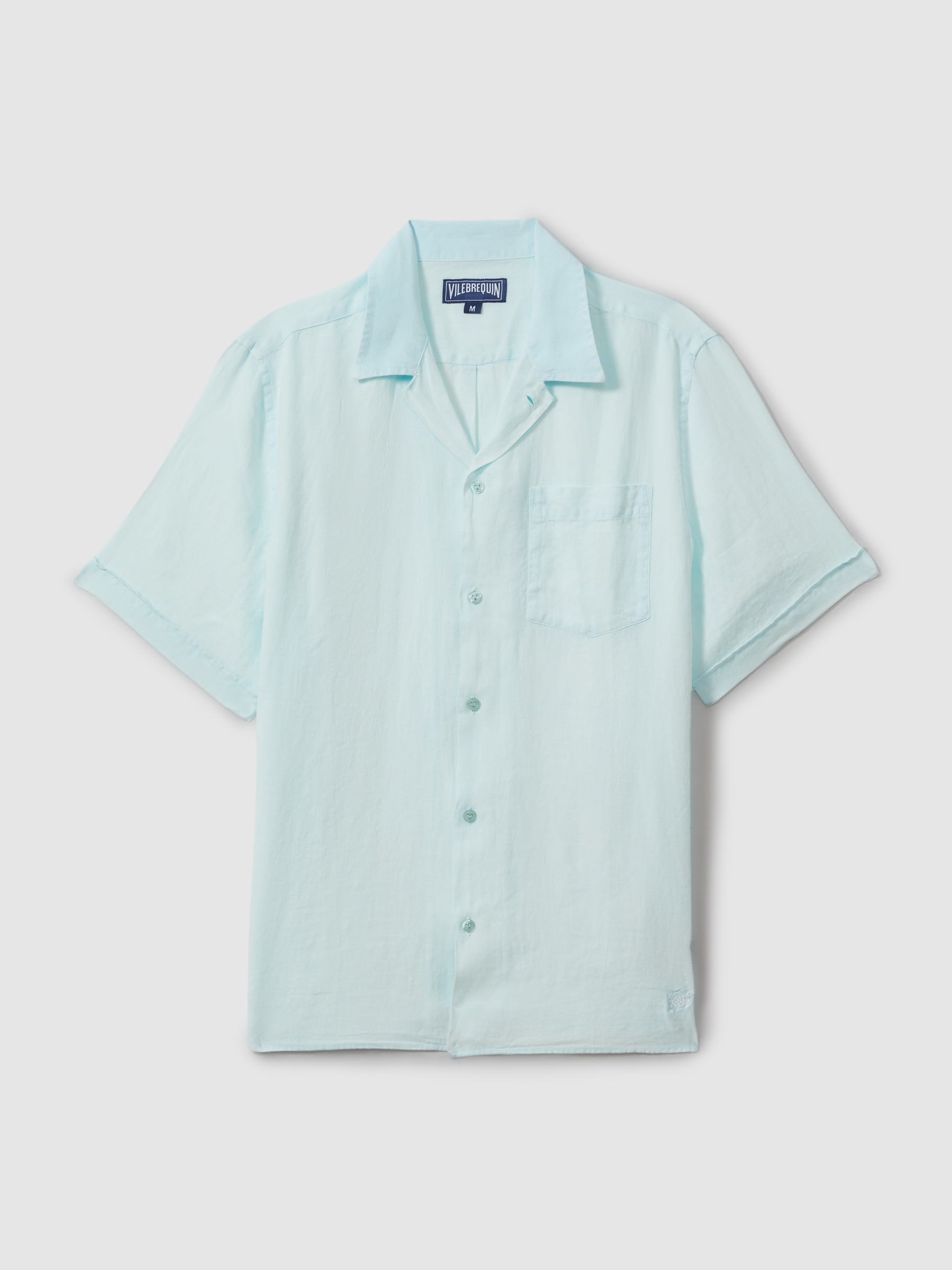 Vilebrequin Linen Shirt in Thalassa Blue Print - Image 1 of 6