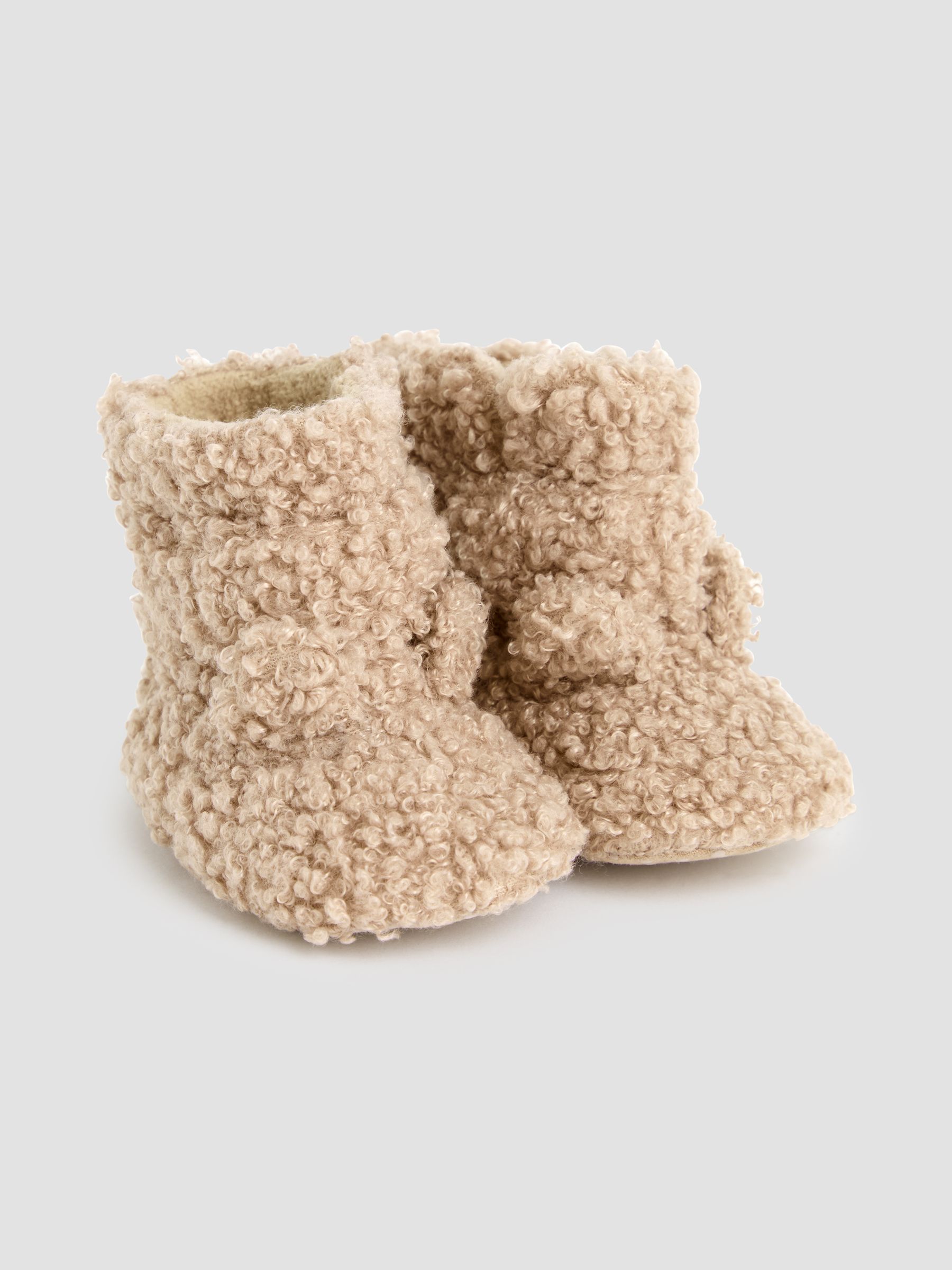 Light Brown Borg Booties - Image 1 of 4