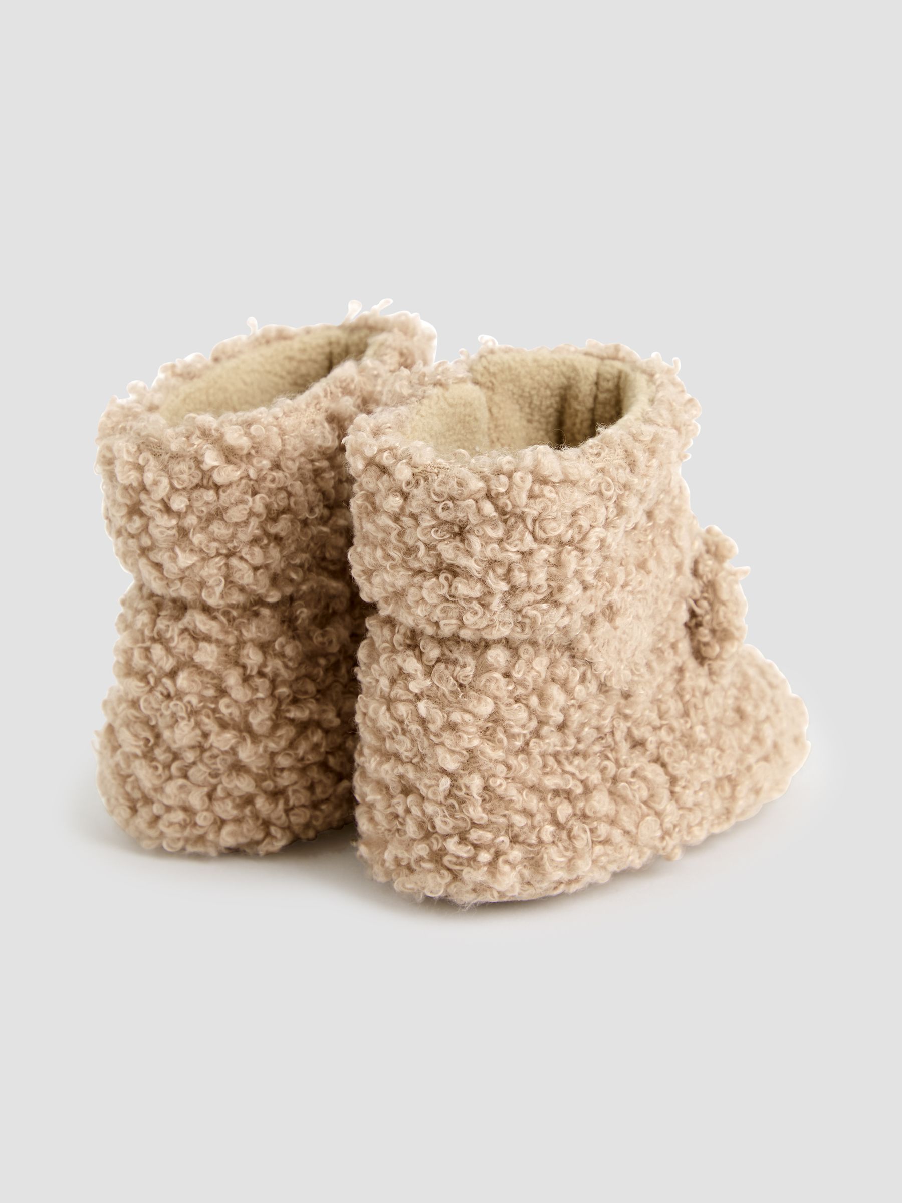 Light Brown Borg Booties - Image 2 of 4