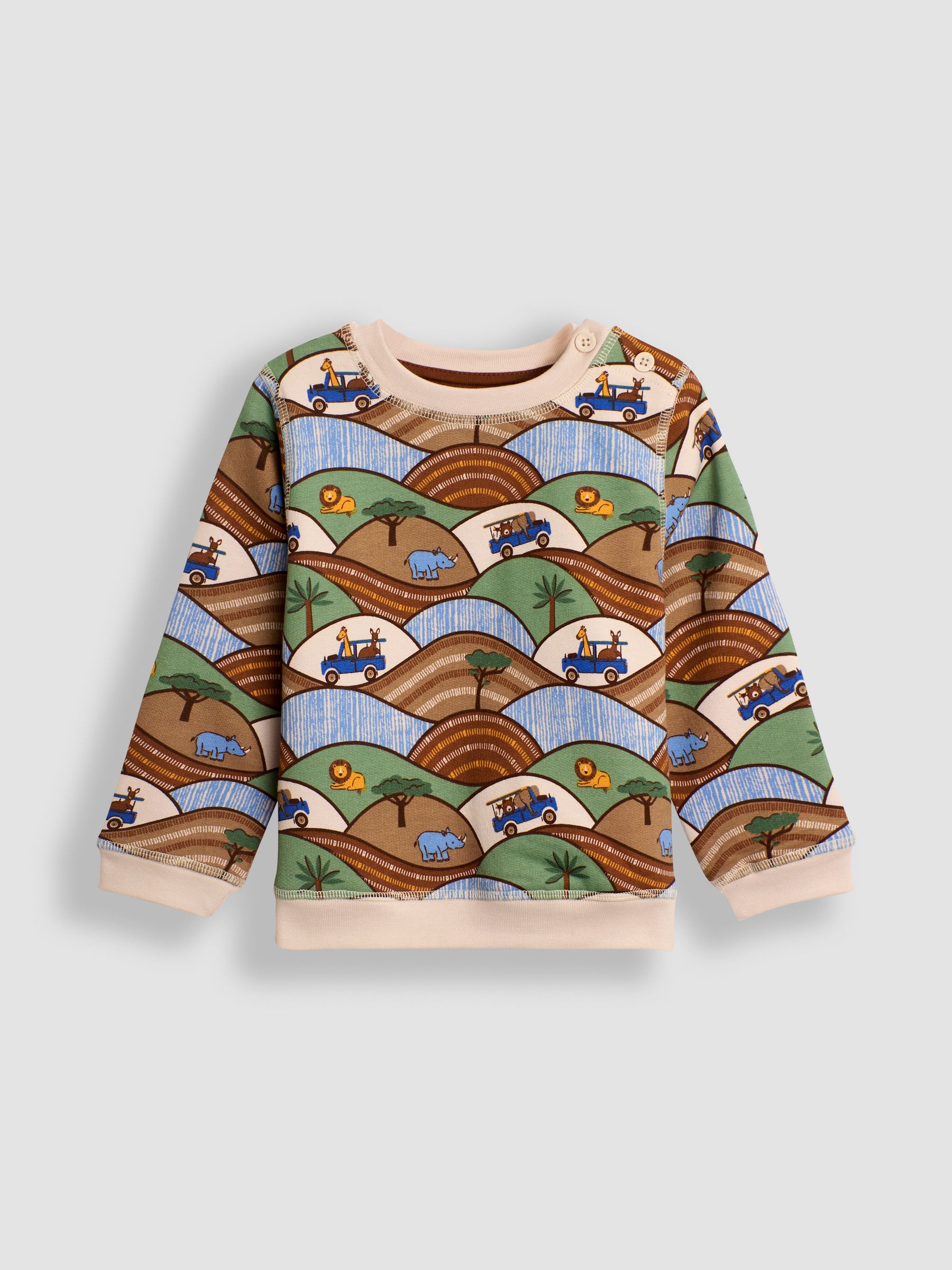 Stone Safari Scene Print Sweatshirt - Image 1 of 5