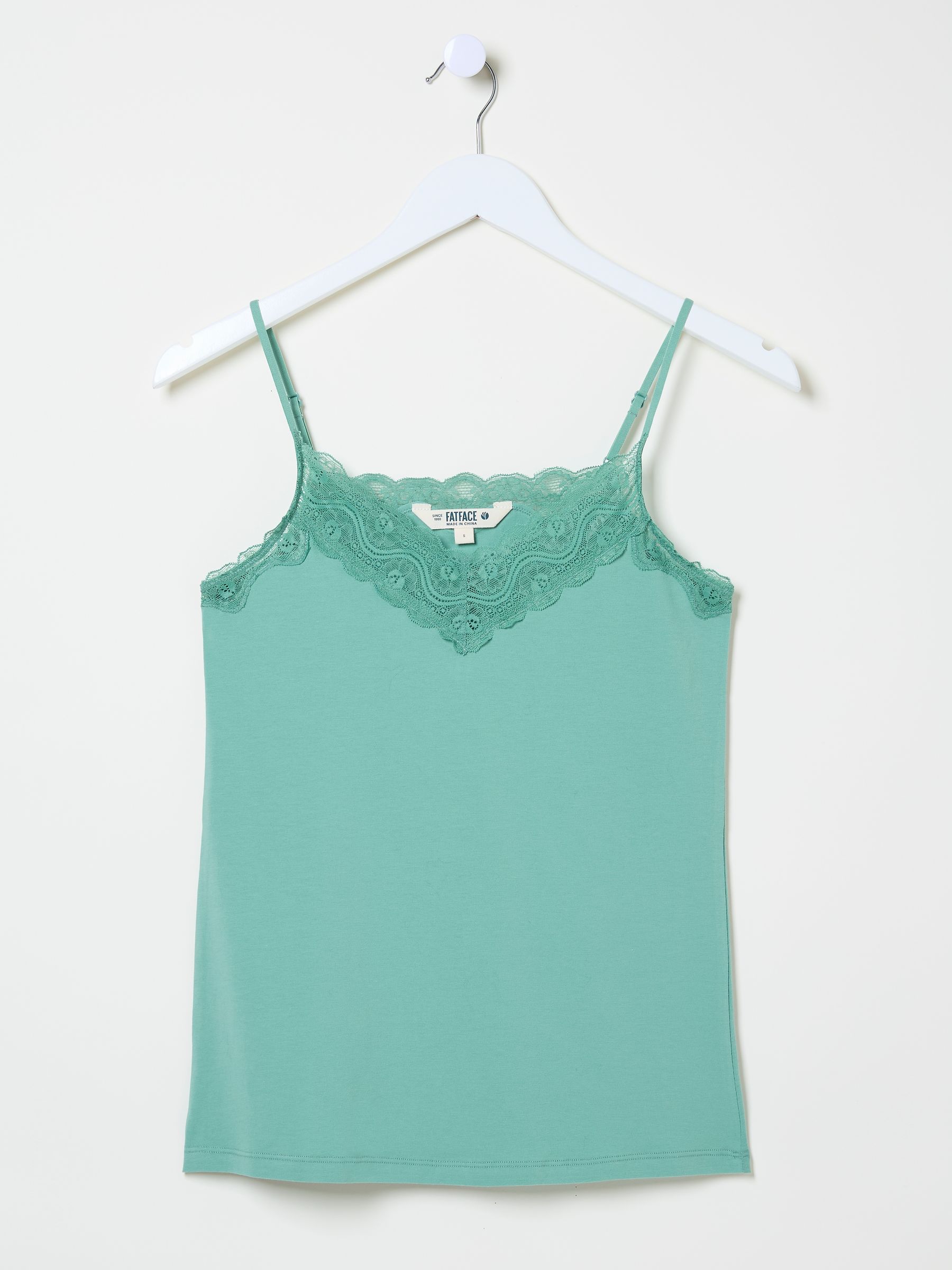 Green V-Neck Lace Vest Pyjama Top - Image 5 of 5