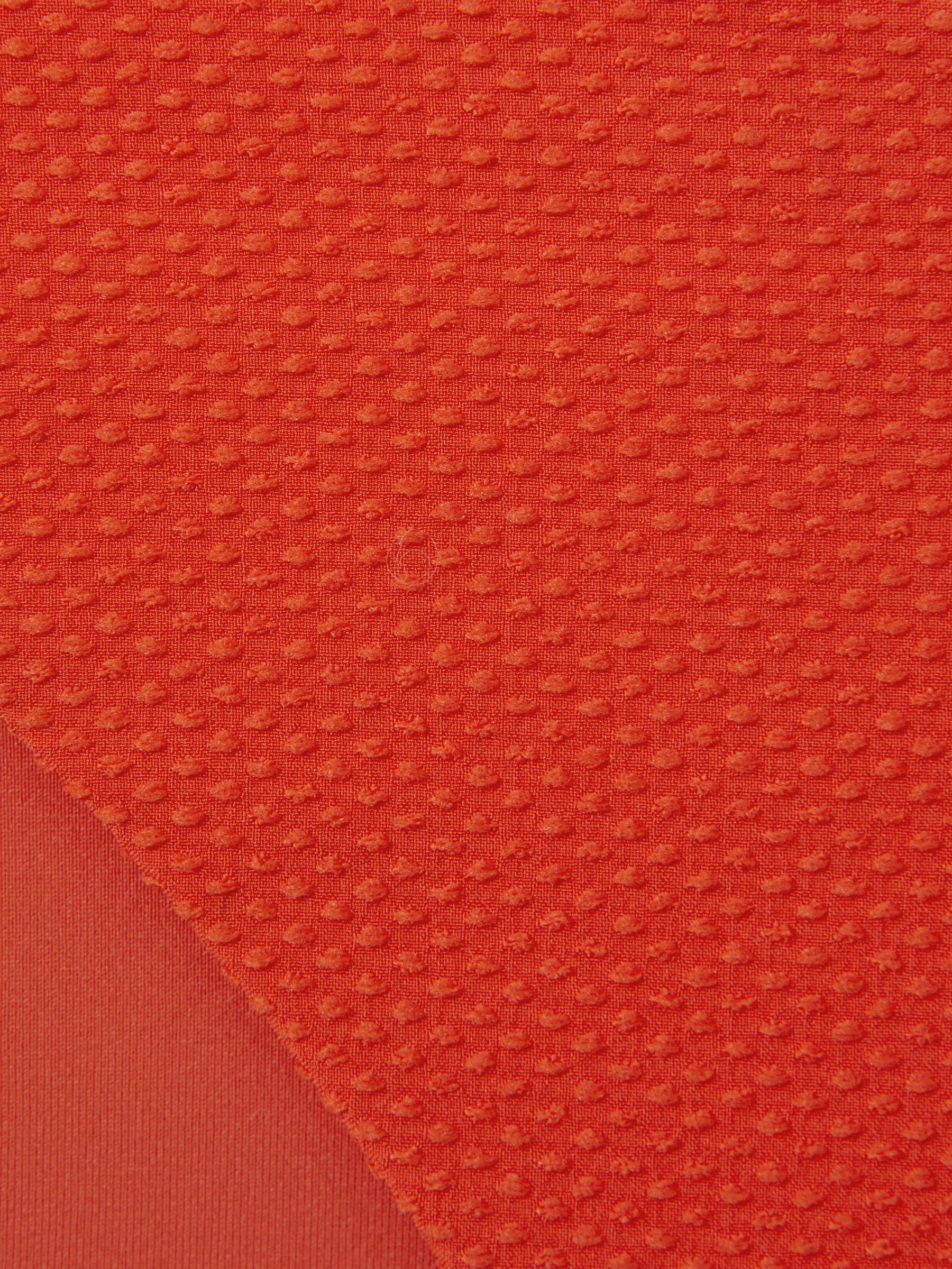 Textured High Rise Bikini Bottoms in Orange - Image 4 of 4