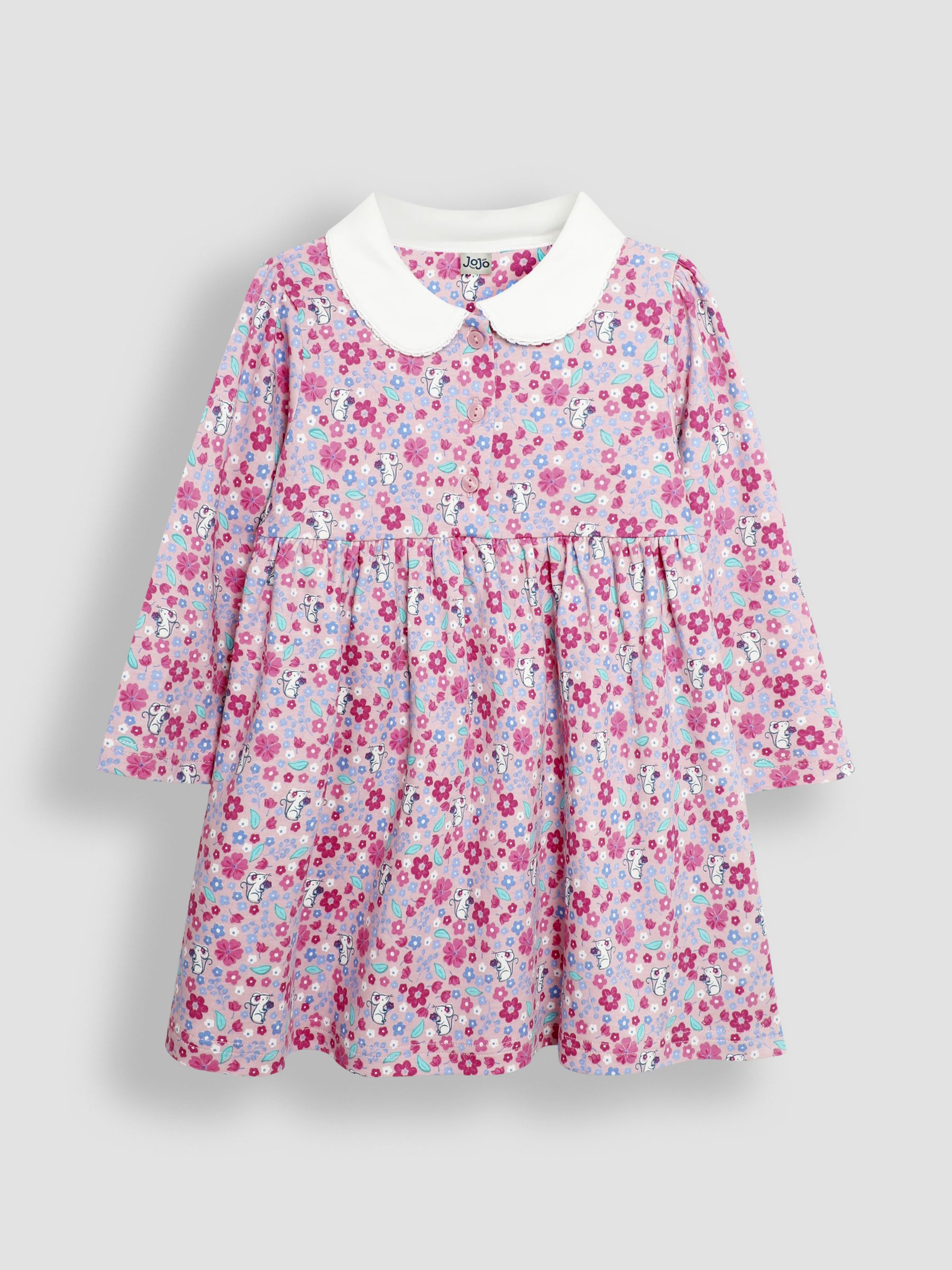Pink Mouse Floral Peter Pan Dress - Image 1 of 3