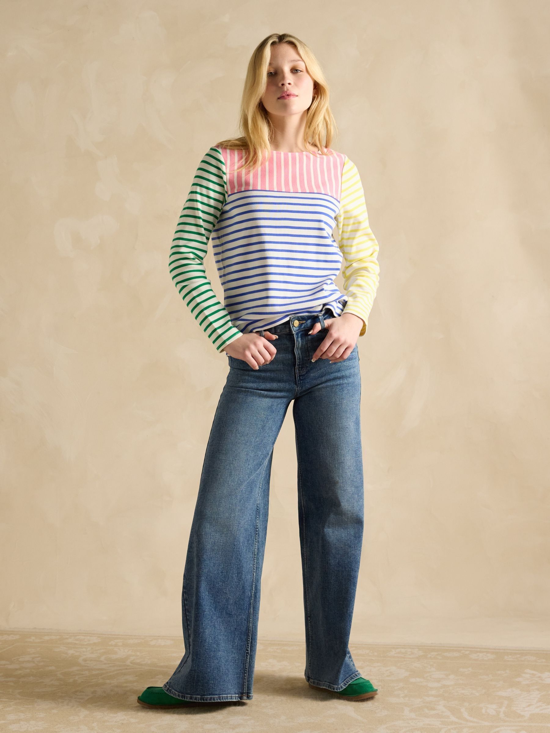 Harbour Multi Hotchpotch Boat Neck Breton Top - Image 3 of 6