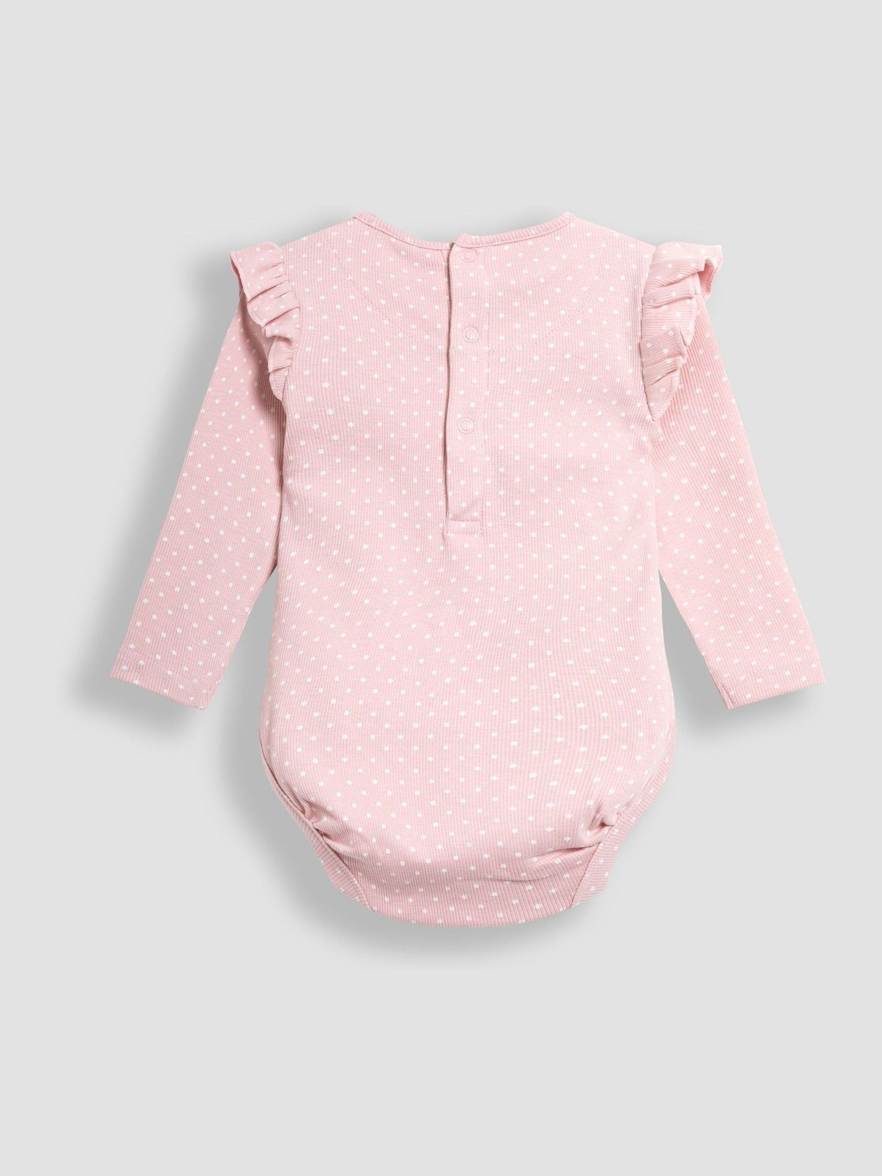 Pink Floral & Spot Round Neck Rib Bodies 2 Pack - Image 5 of 7